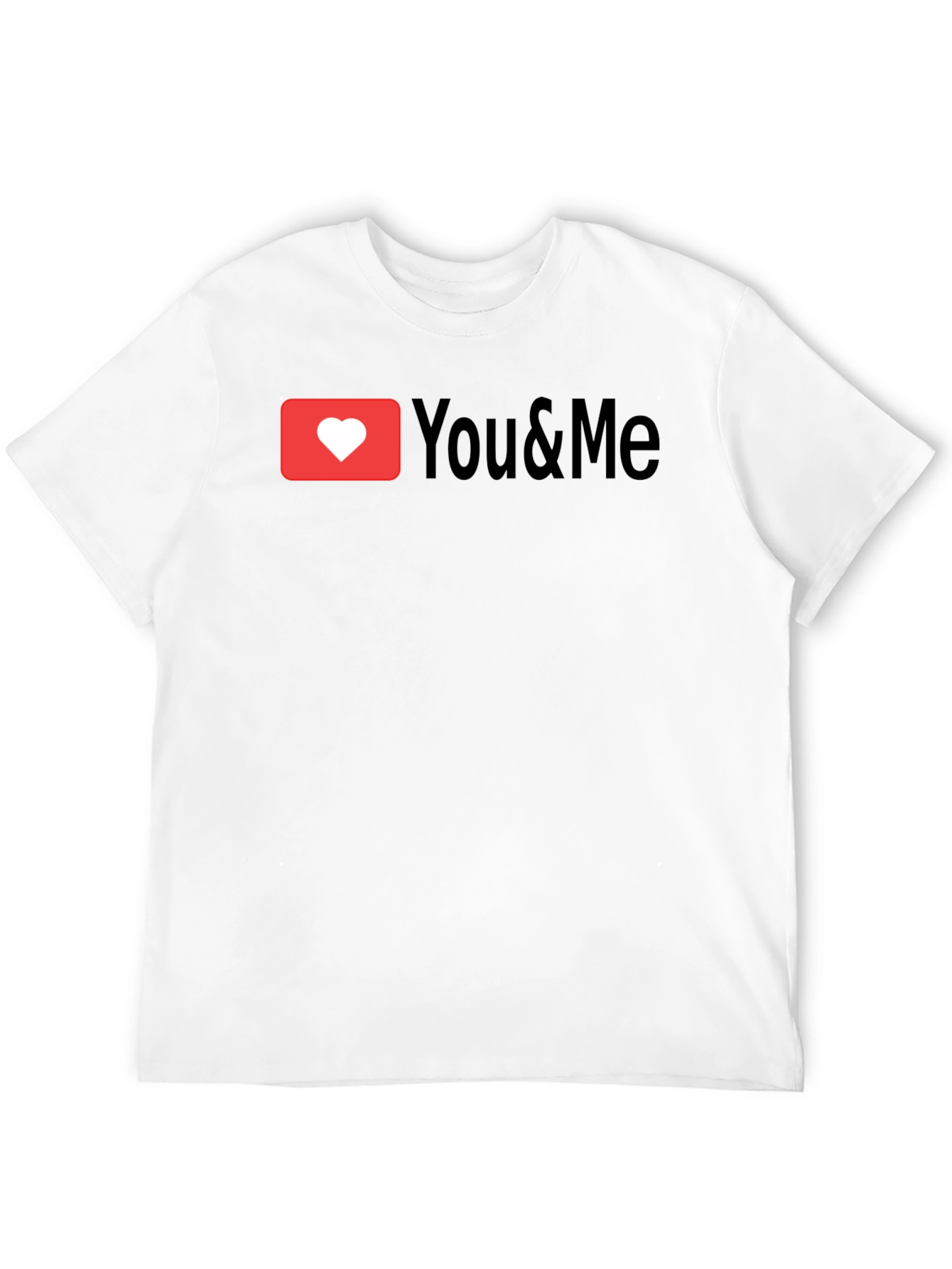 Black You & Me Heart T-Shirt - Black, Short Sleeve view 12