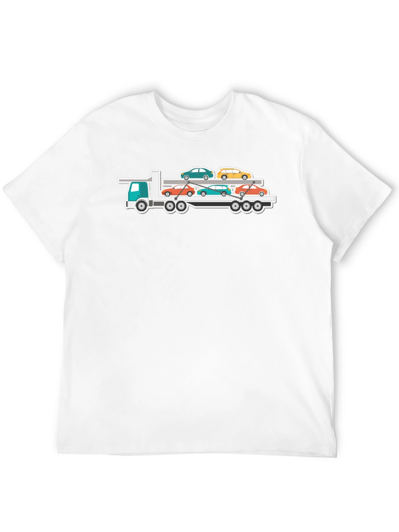 Black Car Carrier Truck T-Shirt - Automotive Enthusiast Tee view 12