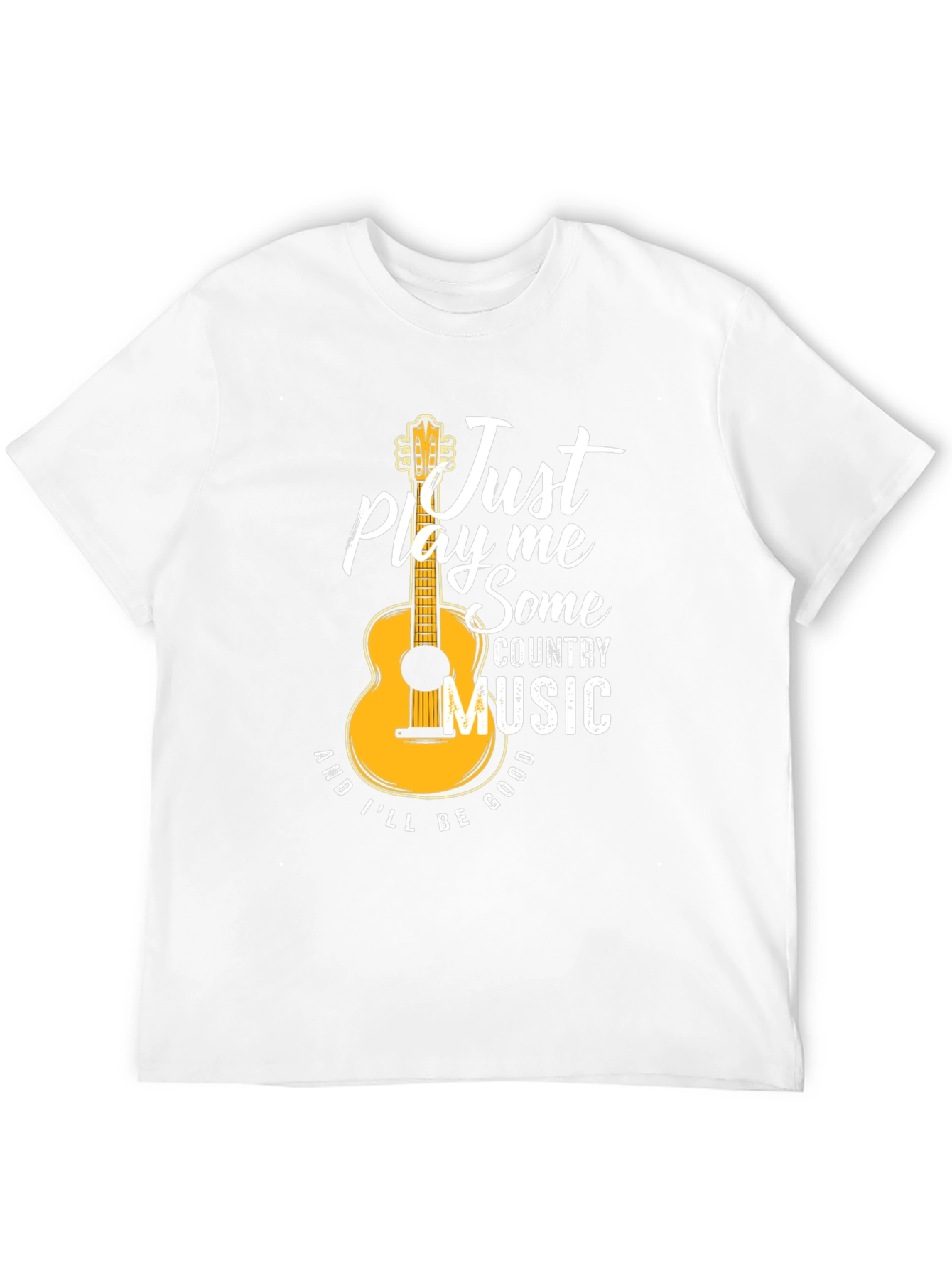 Black Just Play Me Some Country Music Graphic T-Shirt view 12