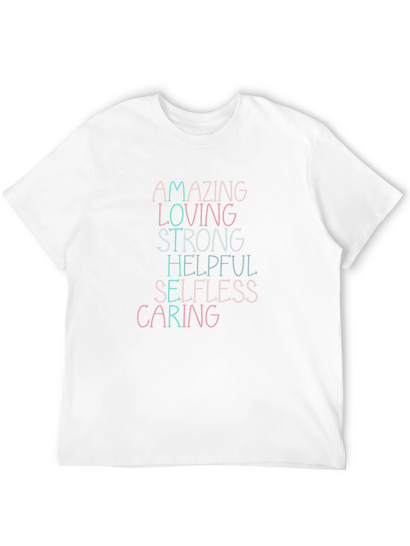 Black Amazing Loving Strong Graphic T-Shirt view 12