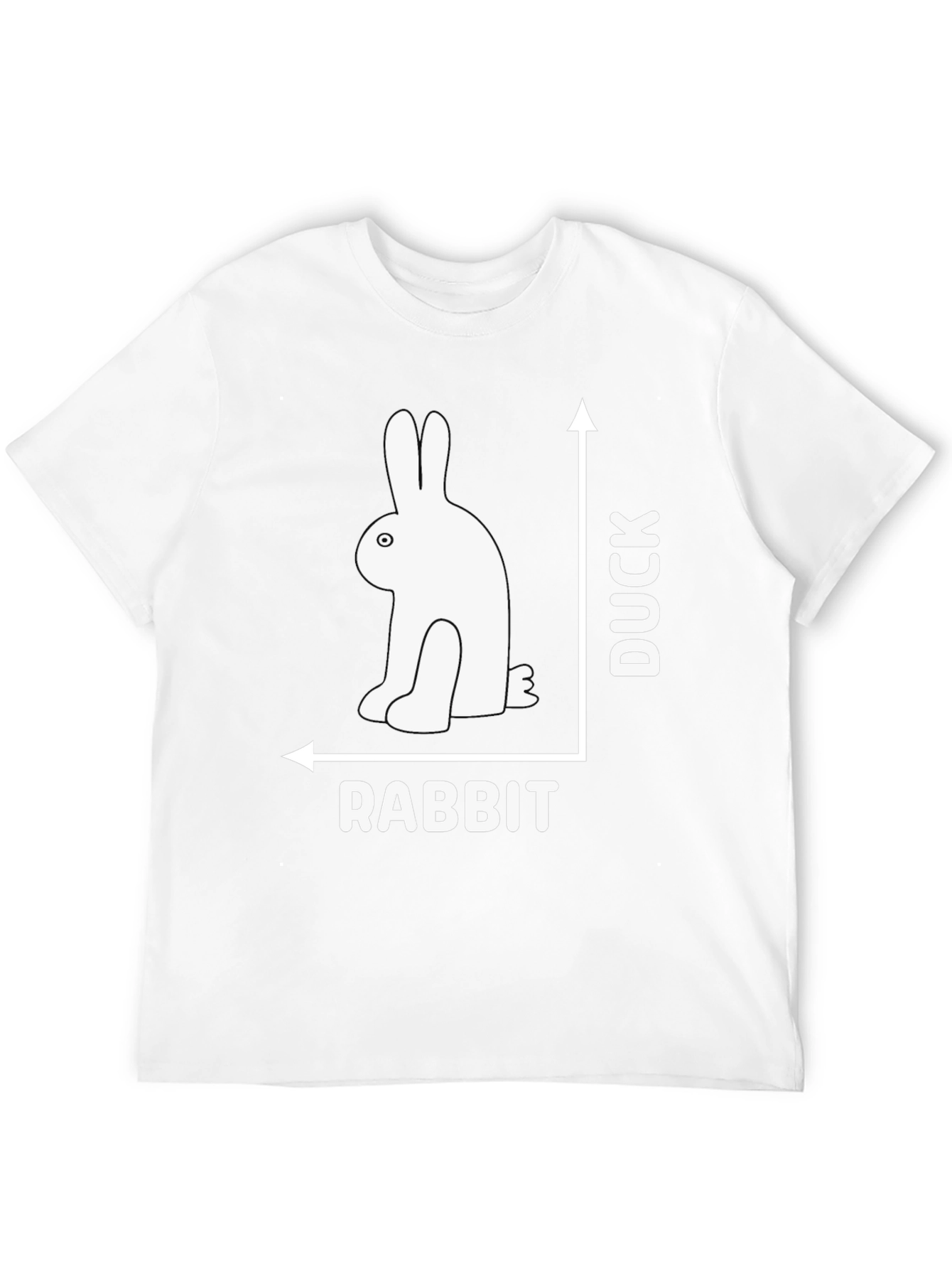 Black Rabbit or Duck Illusion Graphic Tee - Mind-Bending Design view 12