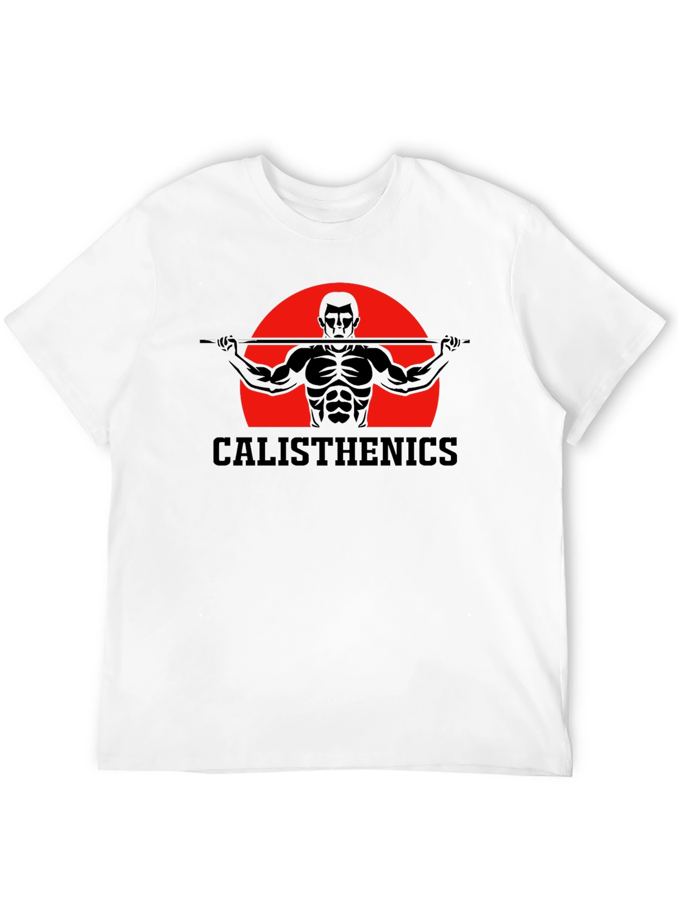 Black Calisthenics Training T-Shirt - Black Graphic Tee view 12