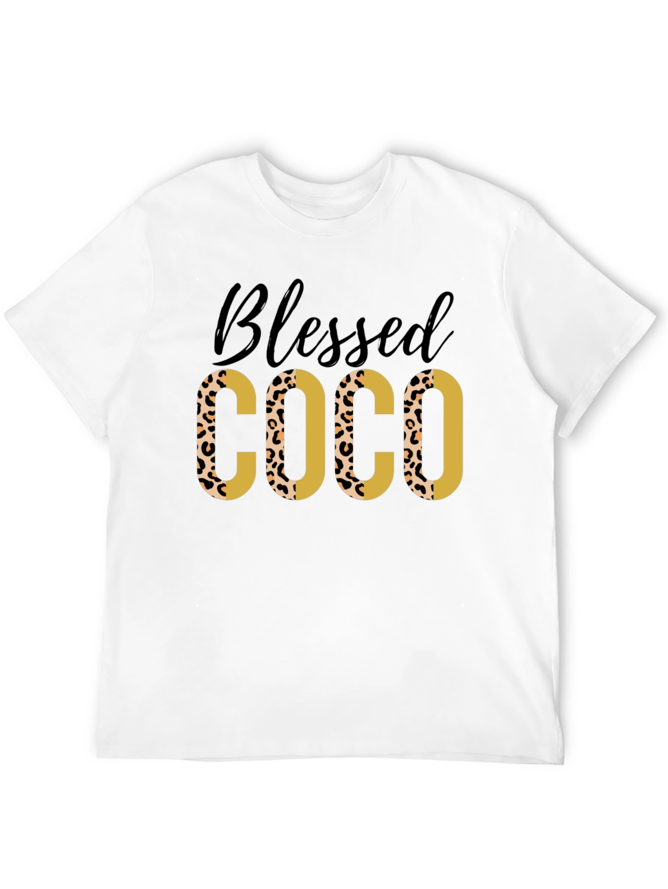 Black Blessed COCO Leopard Print Tee view 12