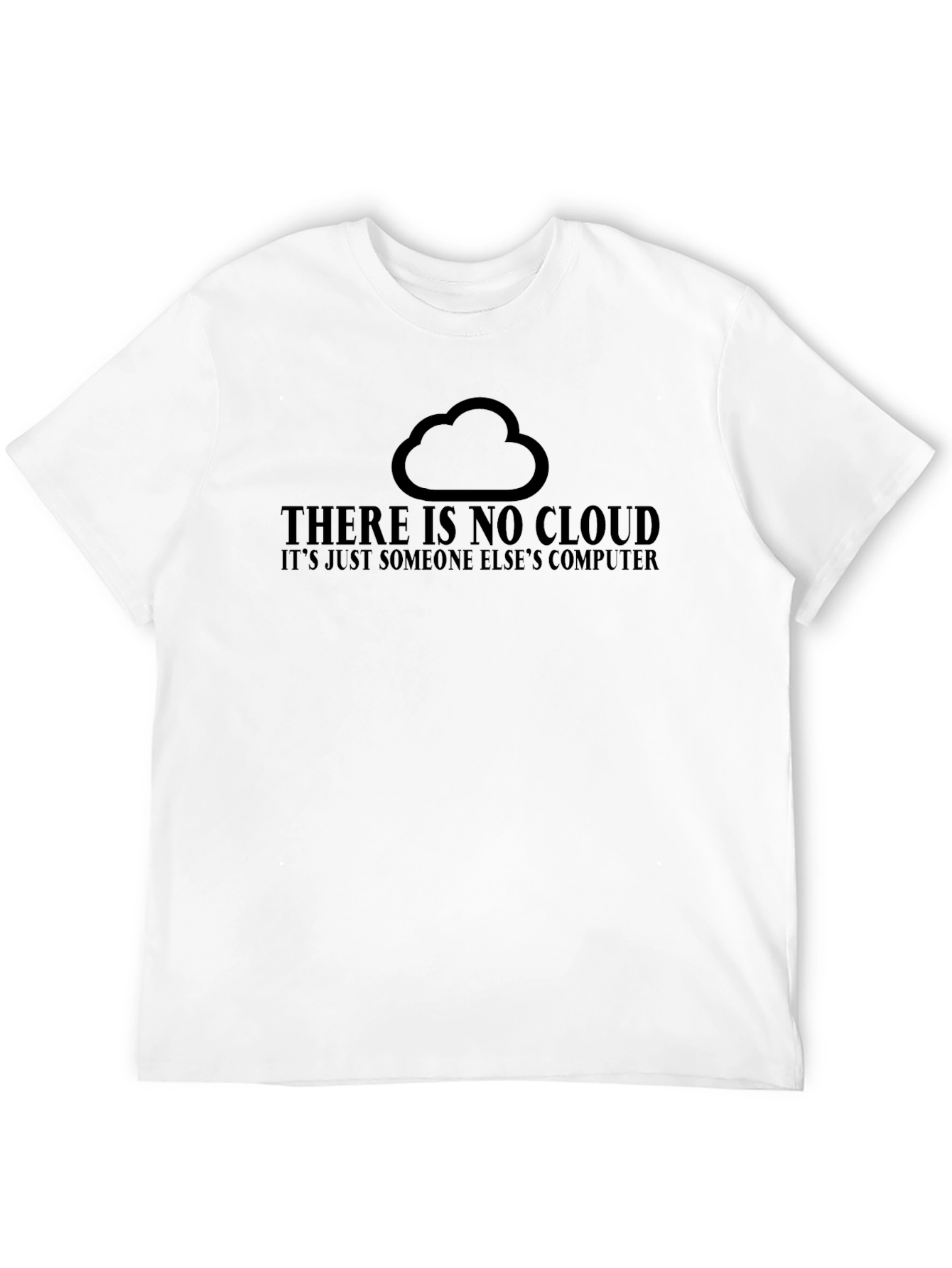 Black Geeky 'There Is No Cloud' Black T-Shirt view 12