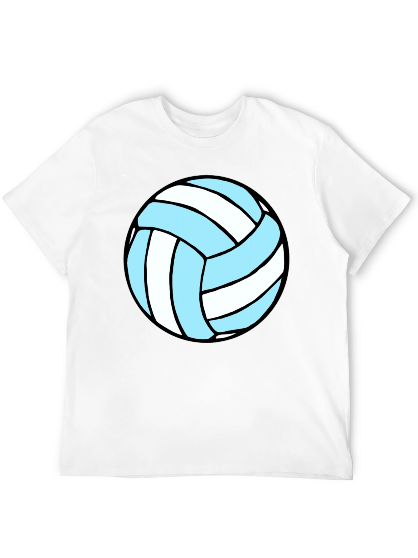 Black Volleyball Graphic Tee - Black Cotton Blend view 12