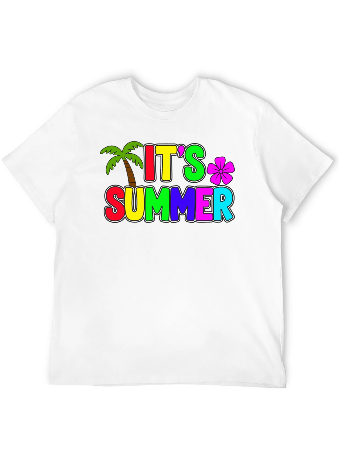 Black It's Summer Black T-Shirt view 12