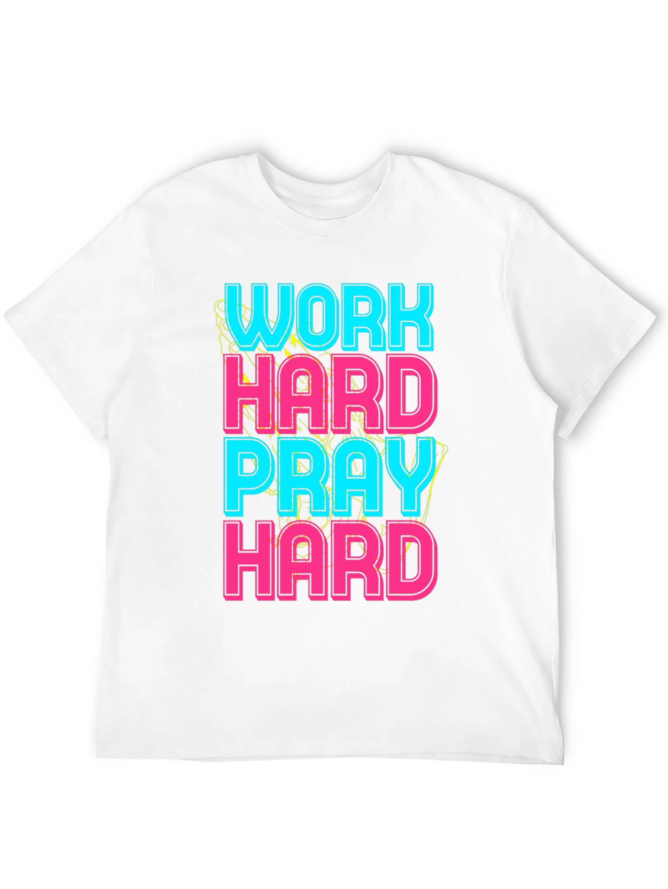 Black Work Hard Pray Hard Graphic Tee view 12