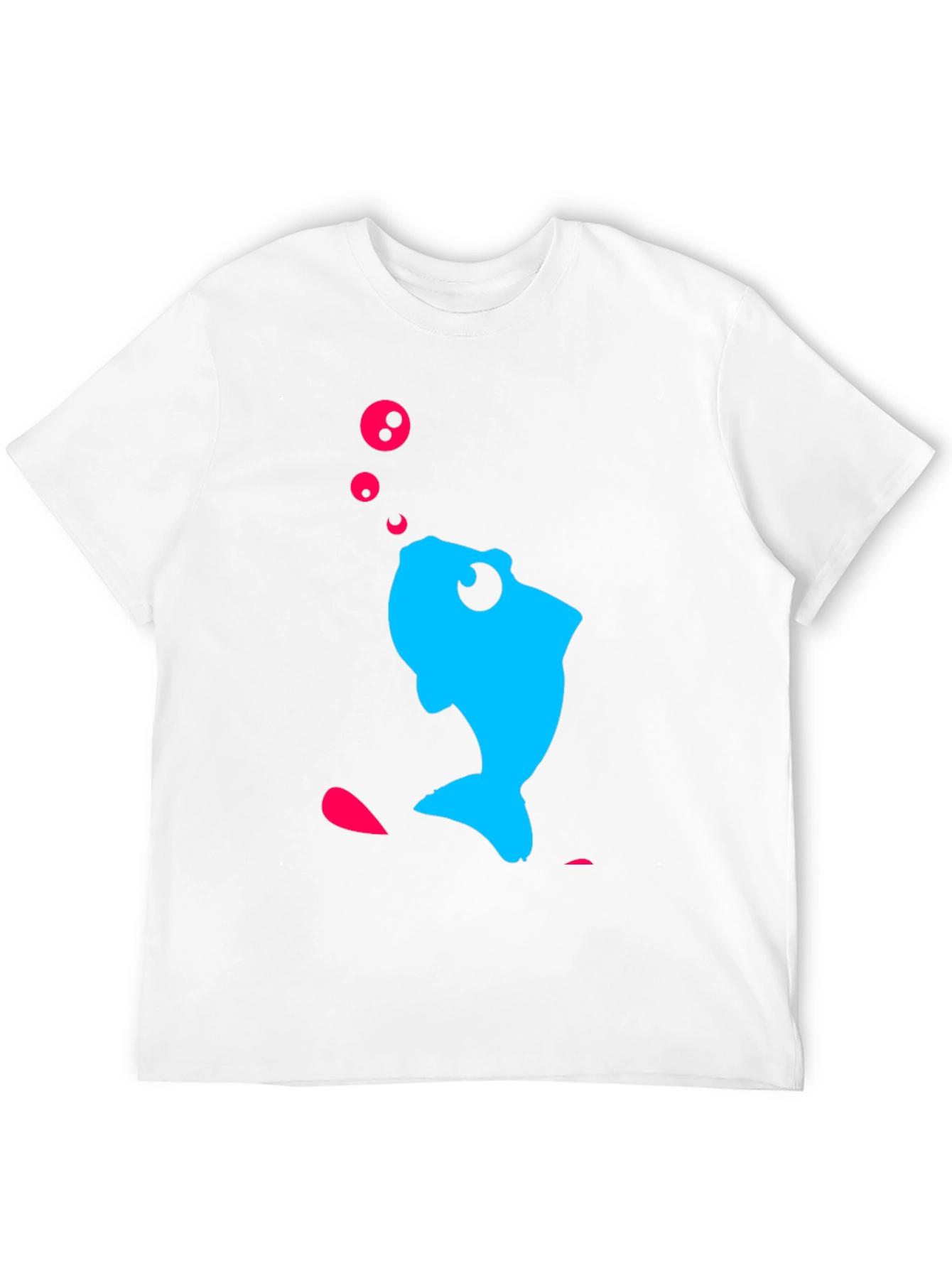 Black Fun Fish Graphic Tee - Black Cotton T-Shirt view 12