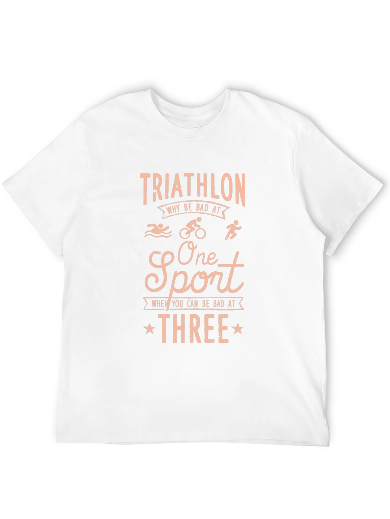 Black Triathlon Why Be Bad At One Sport T-Shirt view 12