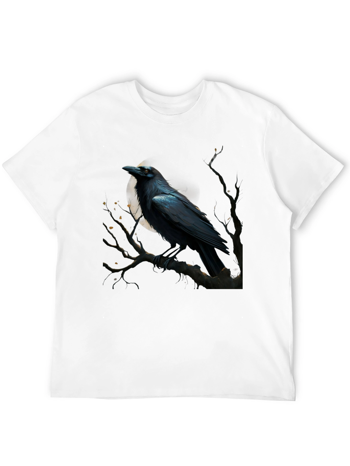 Black Raven Graphic T-Shirt - Men's Black Tee view 12
