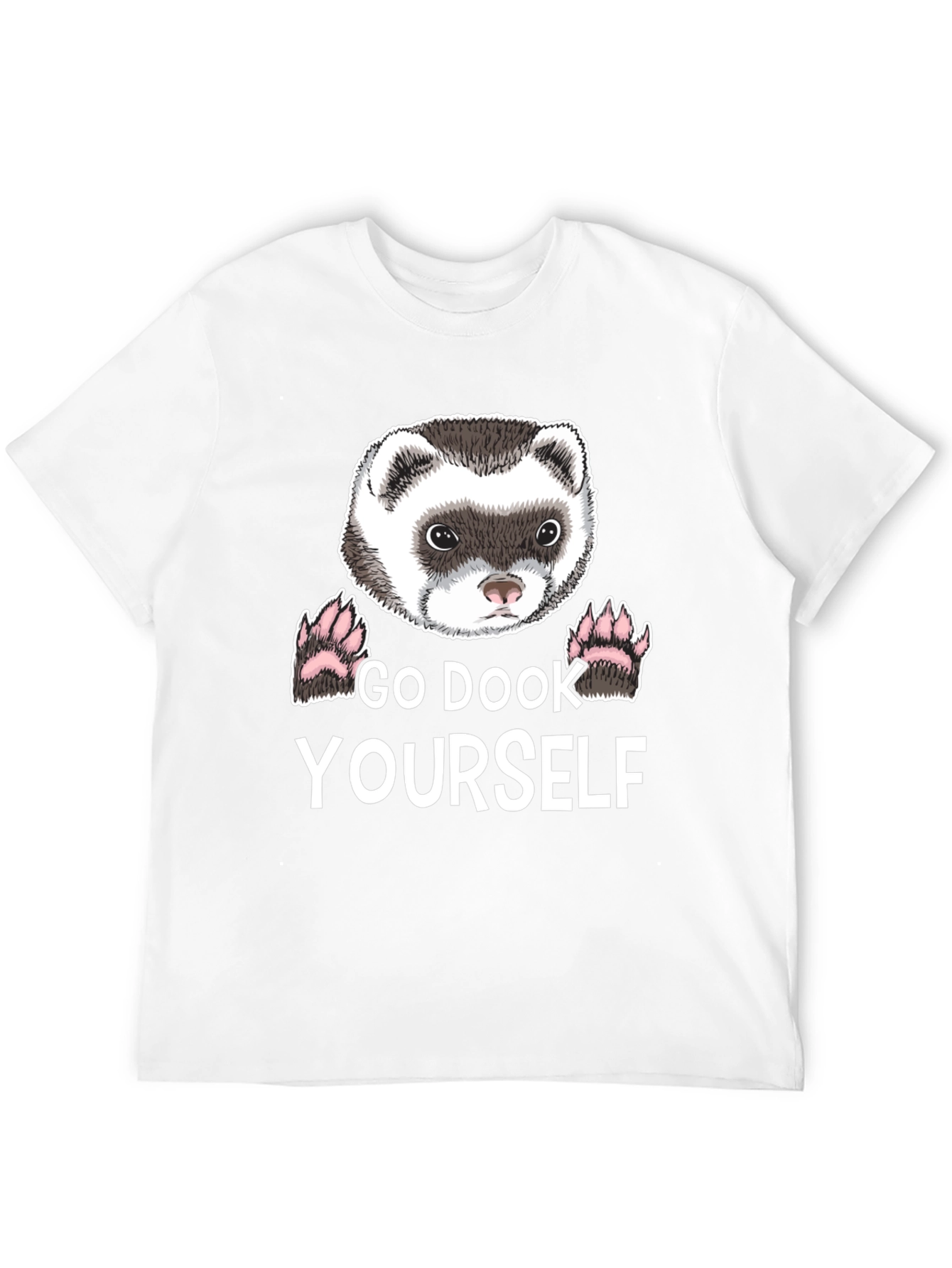 Black Go Dook Yourself Ferret T-Shirt view 12