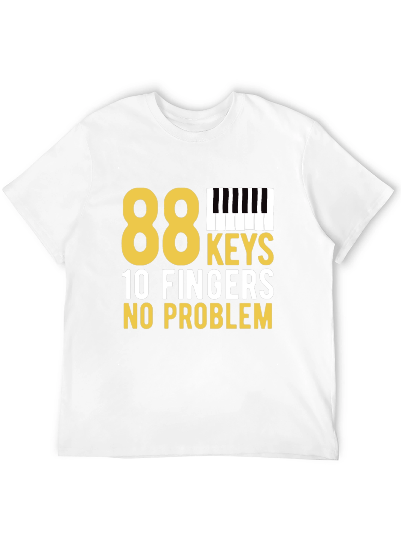 Black 88 Keys, 10 Fingers, No Problem Black T-Shirt view 12