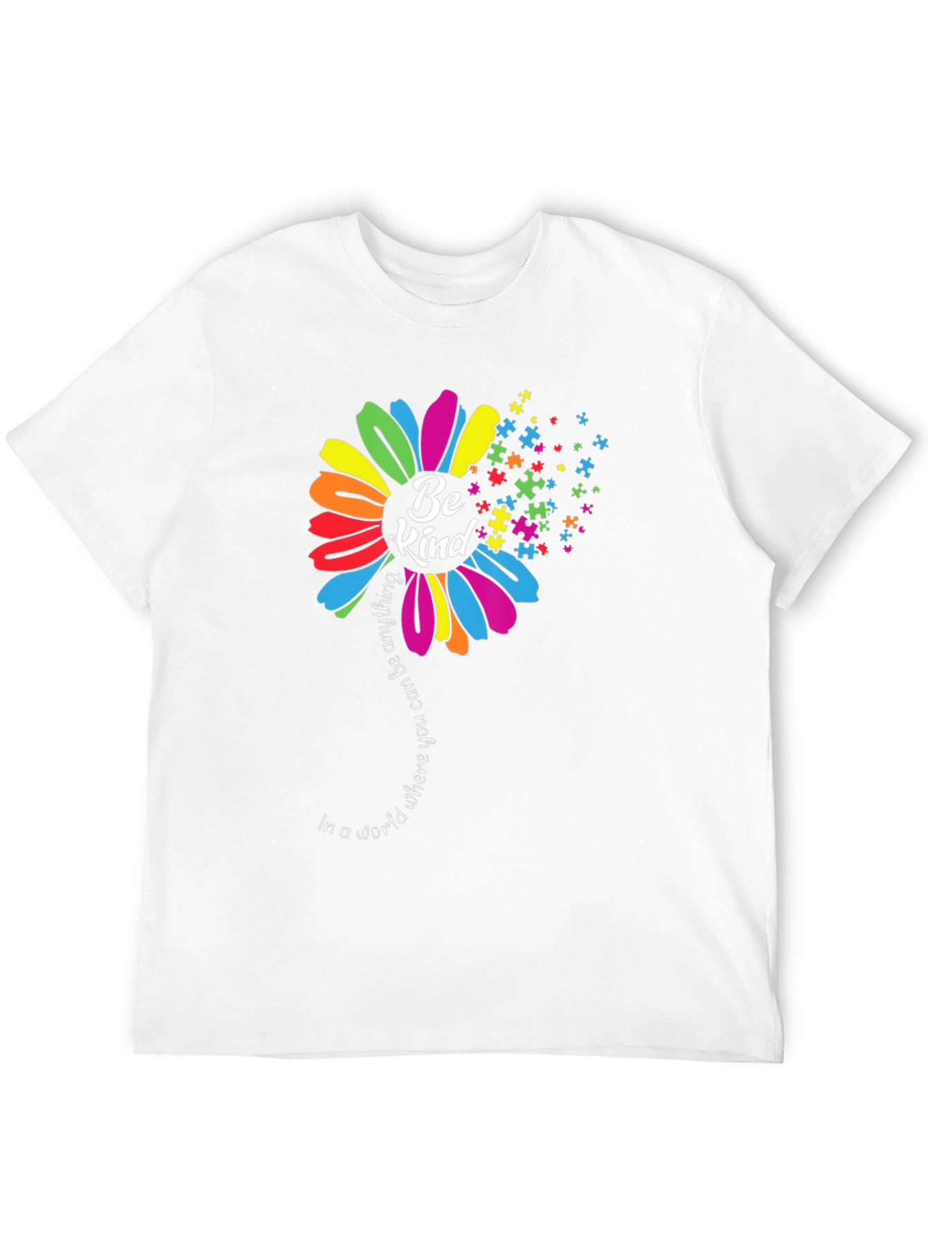 Black Be Kind Autism Awareness T-Shirt view 12