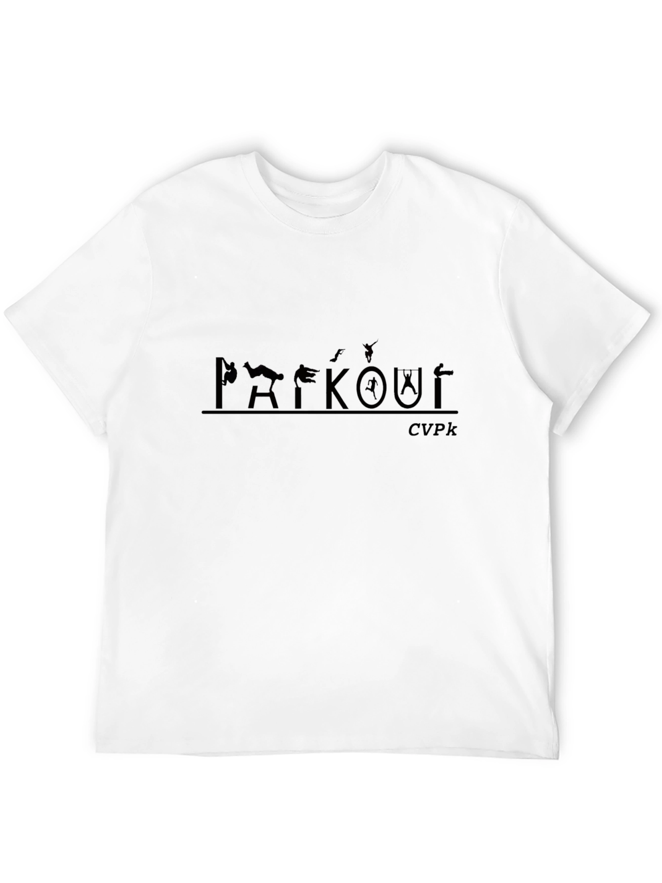 Black Parkour Graphic Black T-Shirt view 12
