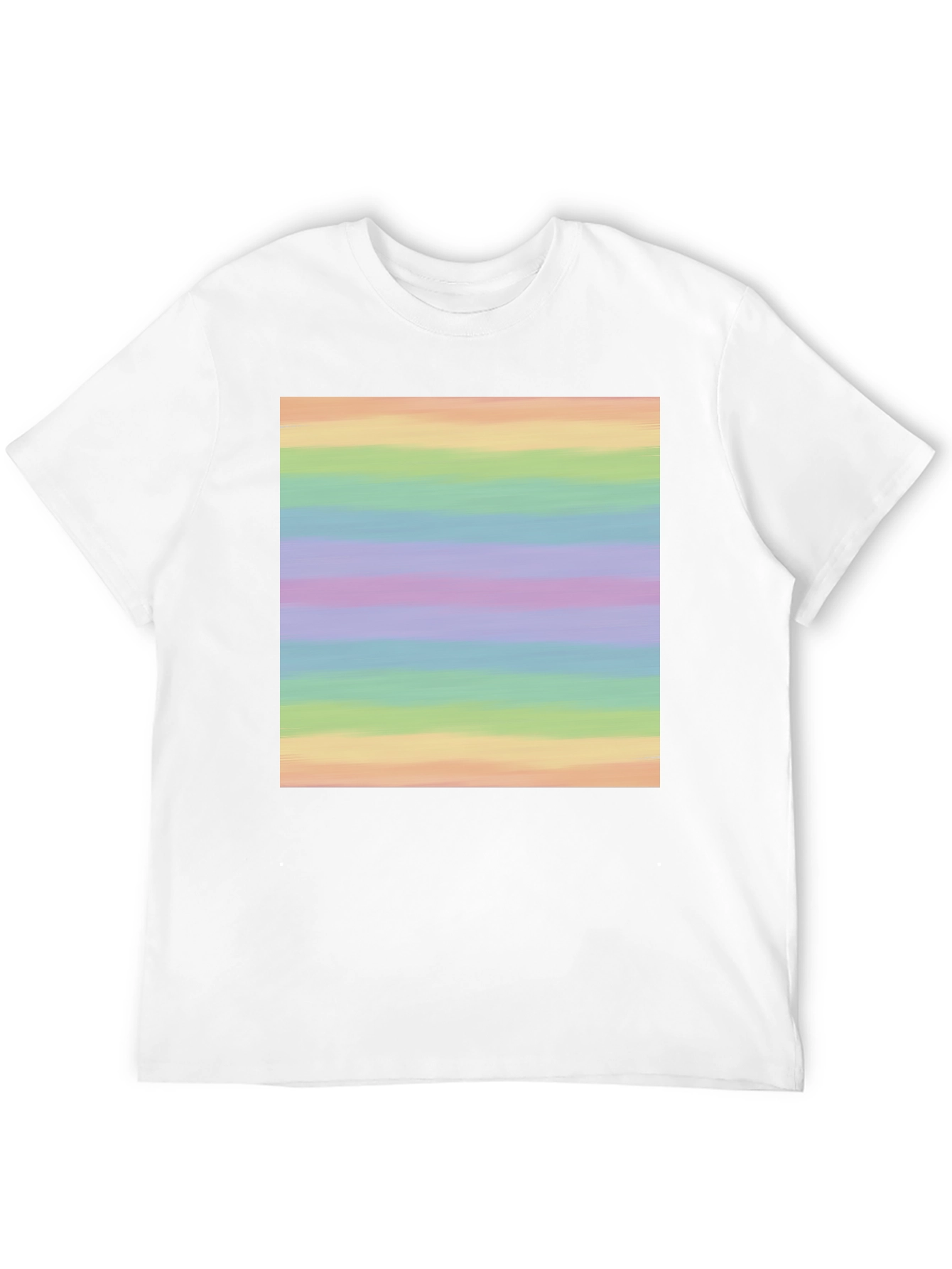 Black Rainbow Stripe Graphic Tee - Soft Cotton Blend view 12