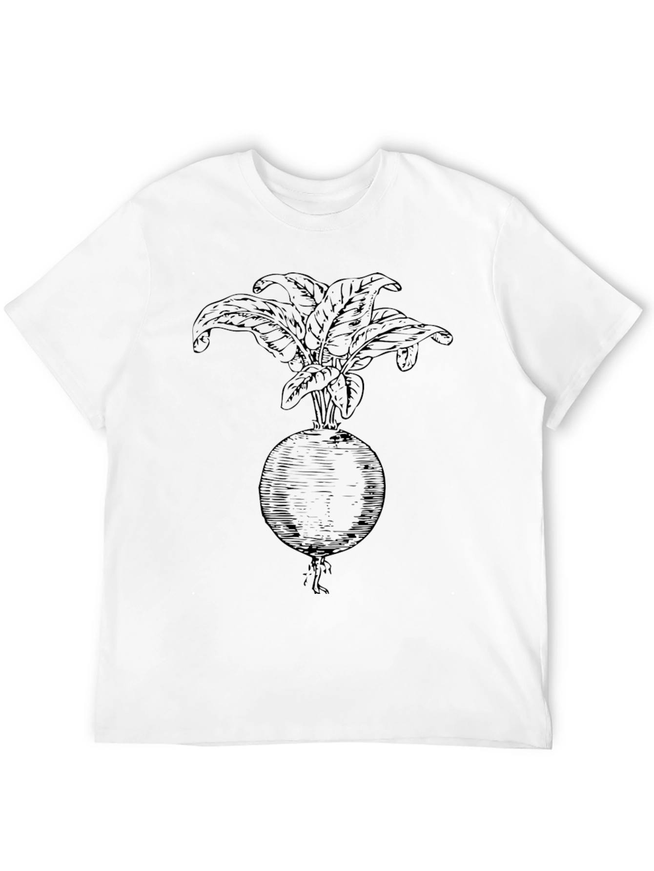 Black Radish Graphic Tee - Bold Black Cotton Shirt view 12