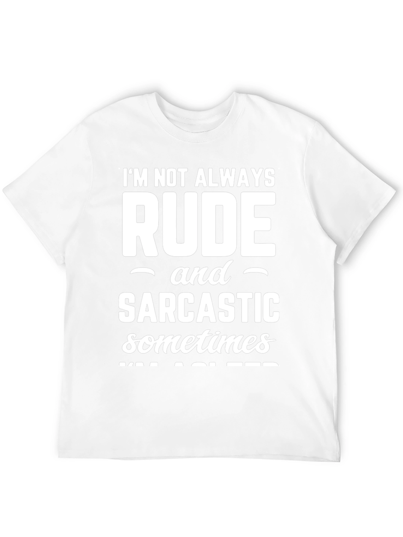 Black Sarcastic Humor Graphic T-Shirt - Black view 12