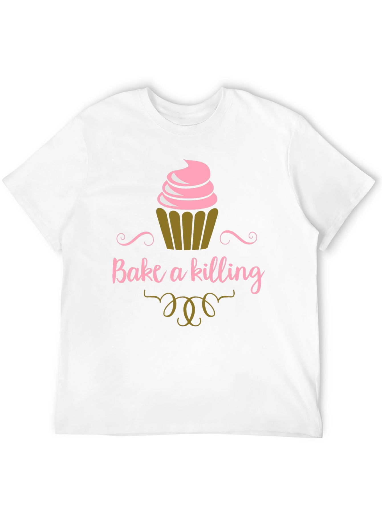 Black Bake a Killing T-Shirt - Funny Cupcake Tee view 12