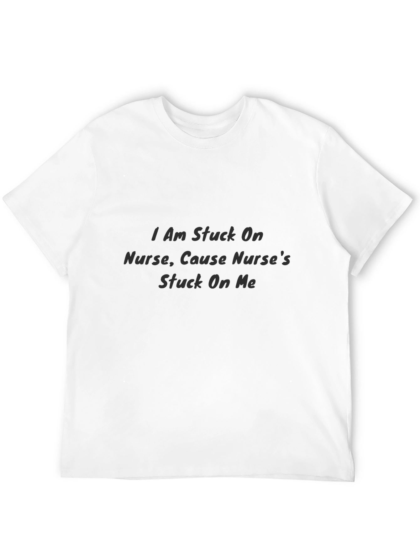 Black Nurse Humor Graphic Tee - I Am Stuck On Nurse view 12