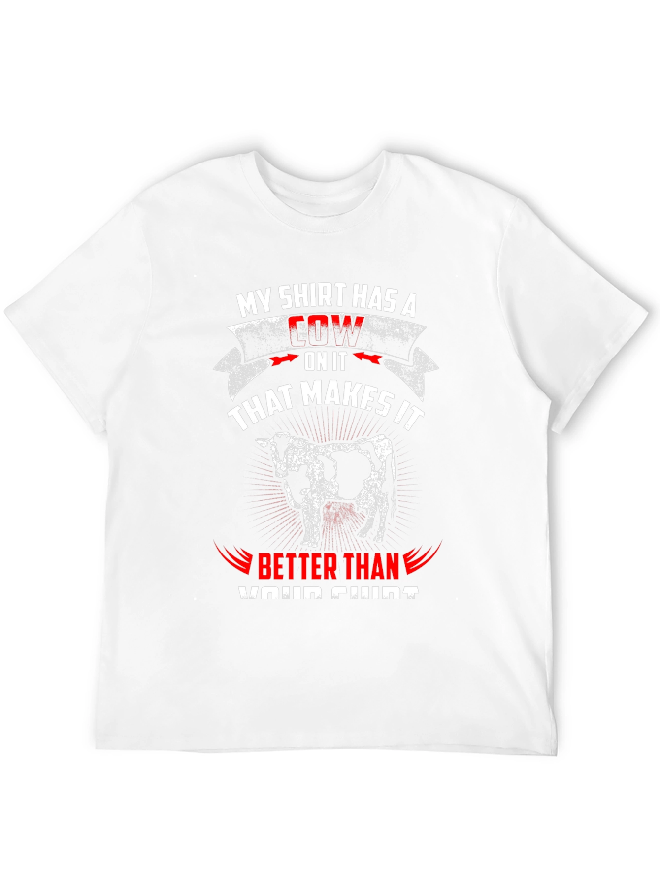 Black Cow T-Shirt: My Shirt Has A Cow, Better Than Yours view 12