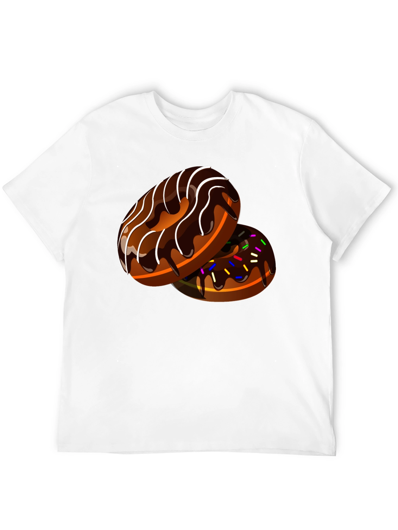 Black Donut Design Black T-Shirt view 12
