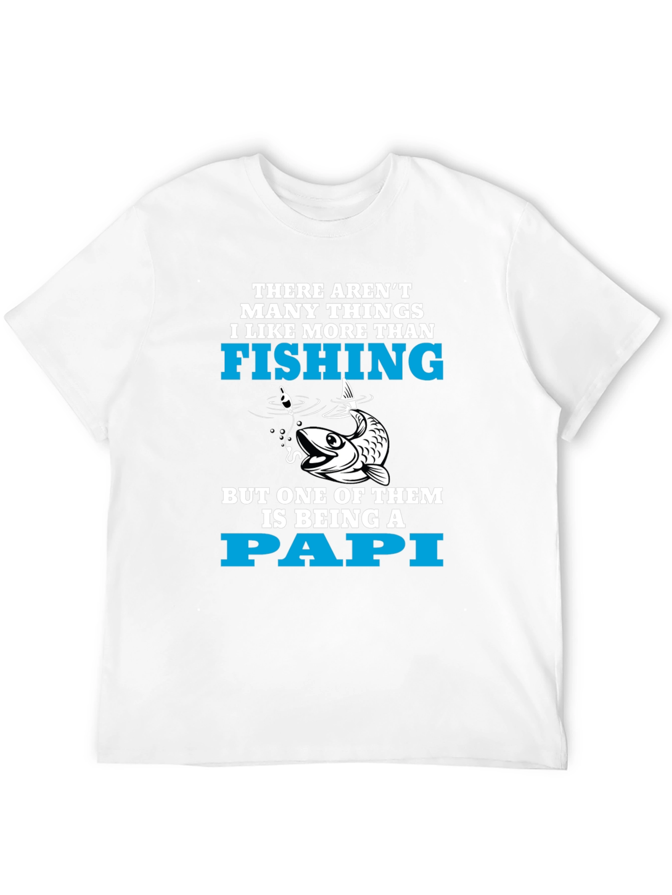 Black Fishing Papi T-Shirt - Fun Dad Gift view 12