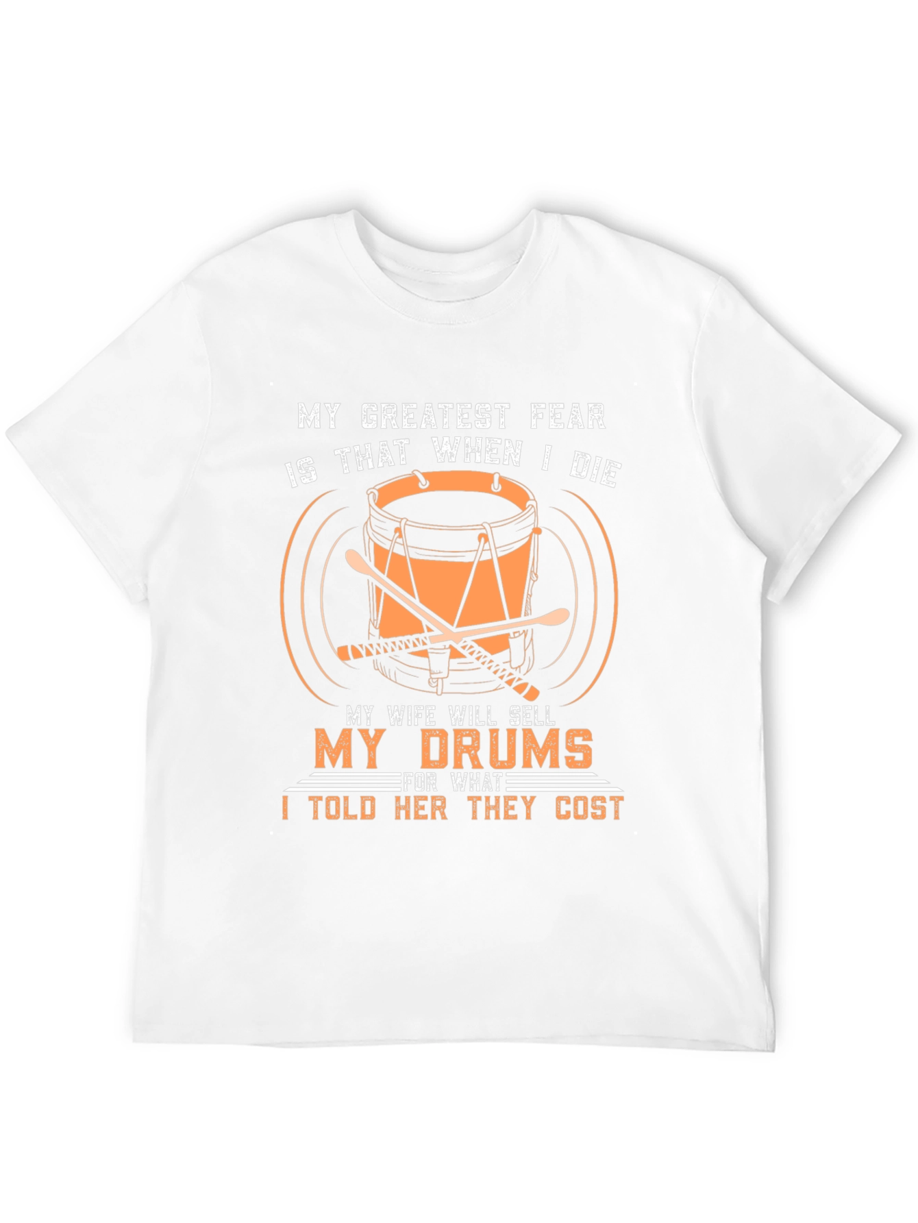 Black Drummer T-Shirt - My Greatest Fear Drums! view 12