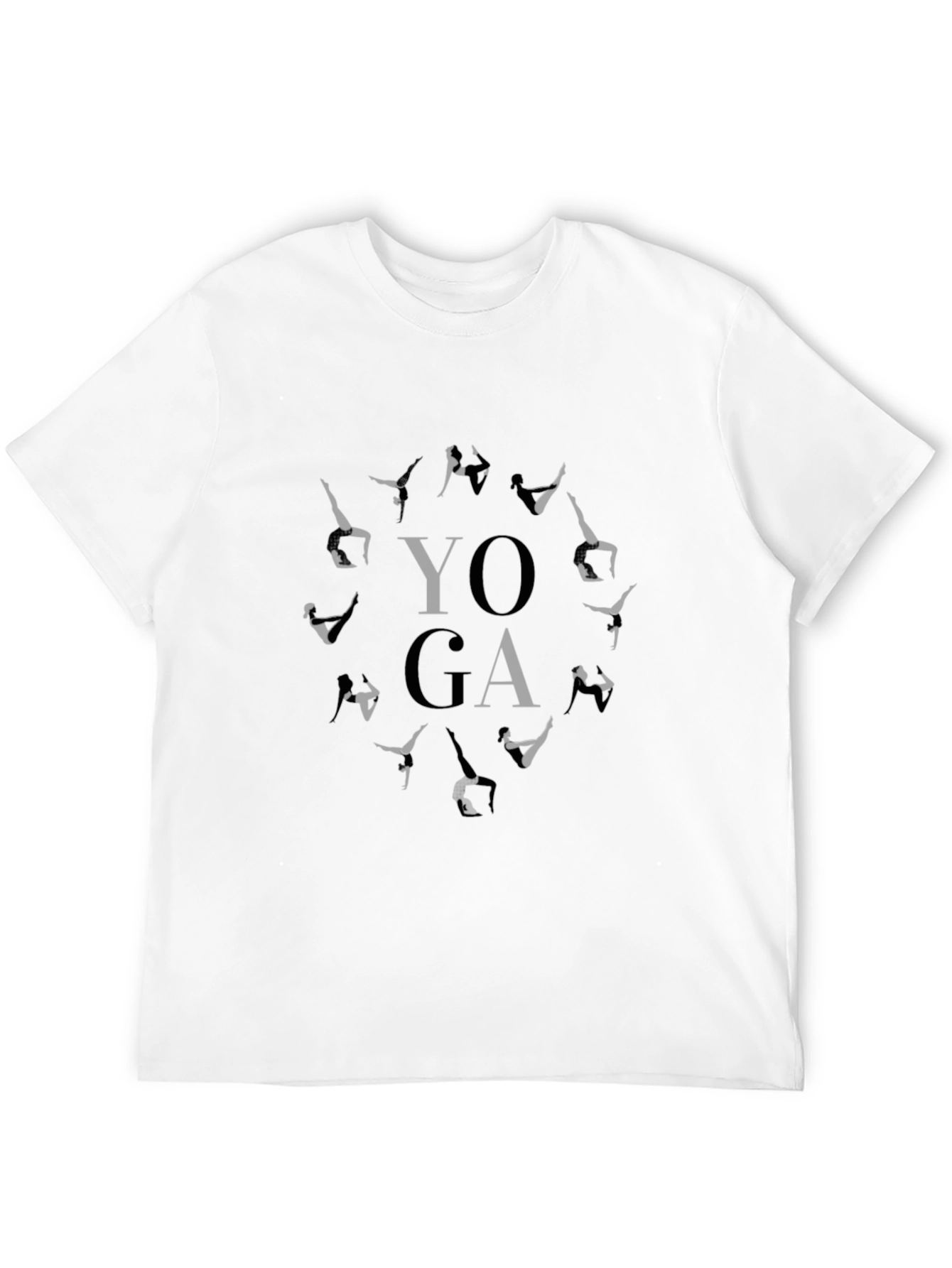 Black Yoga Pose Graphic T-Shirt view 12