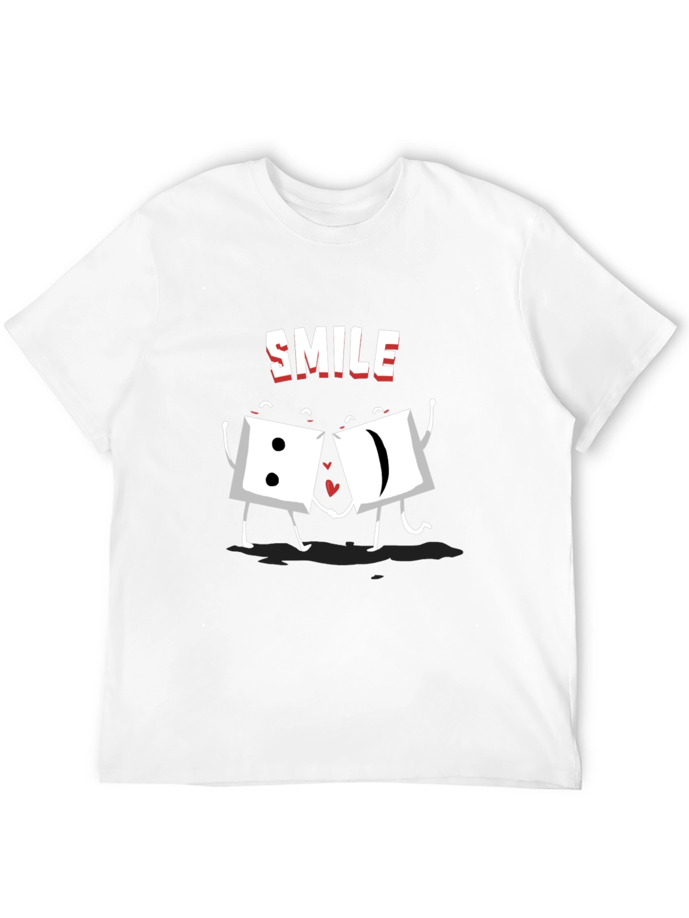 Smile Dice Graphic Tee - Black Cotton T-Shirt - 12