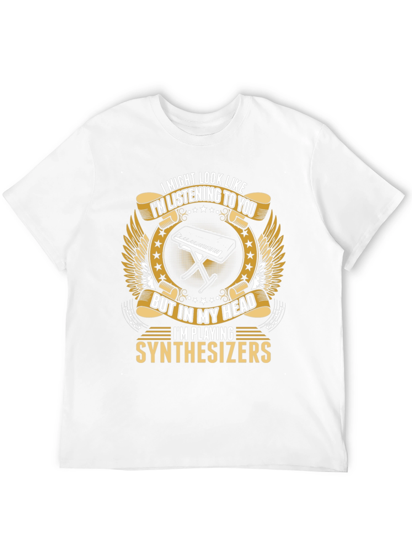 Black Synthesizer Player T-Shirt - Funny Musician Tee view 12