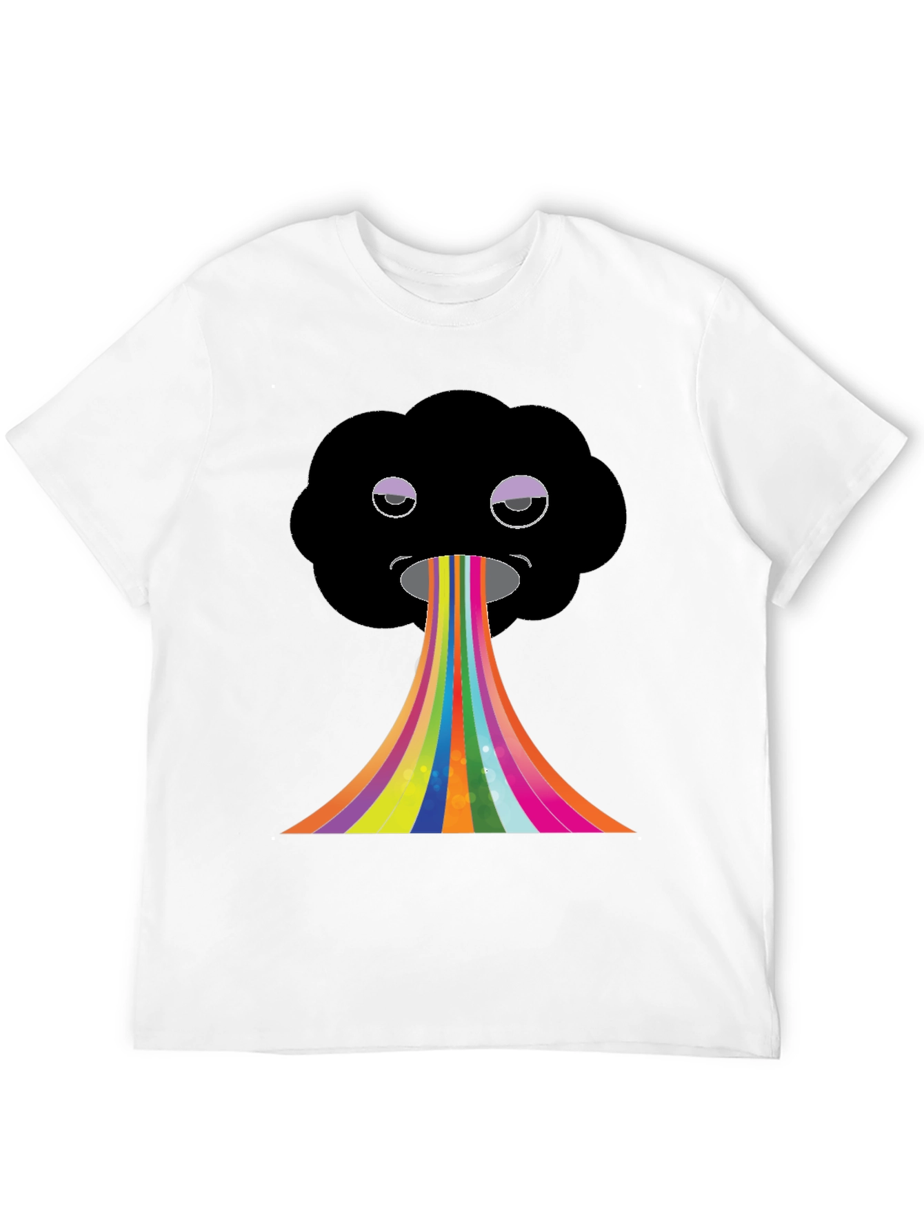 Black Rainbow Cloud Graphic Tee view 12