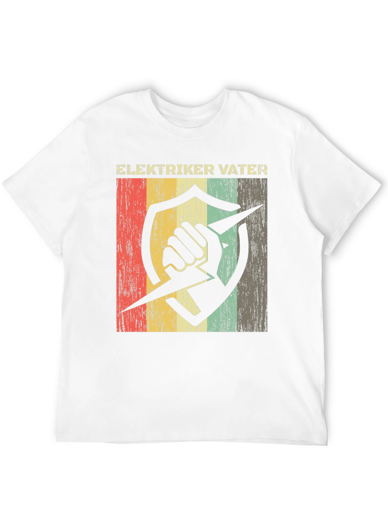 Black Elektriker Vater T-Shirt - Vintage Electrician Dad Tee view 12