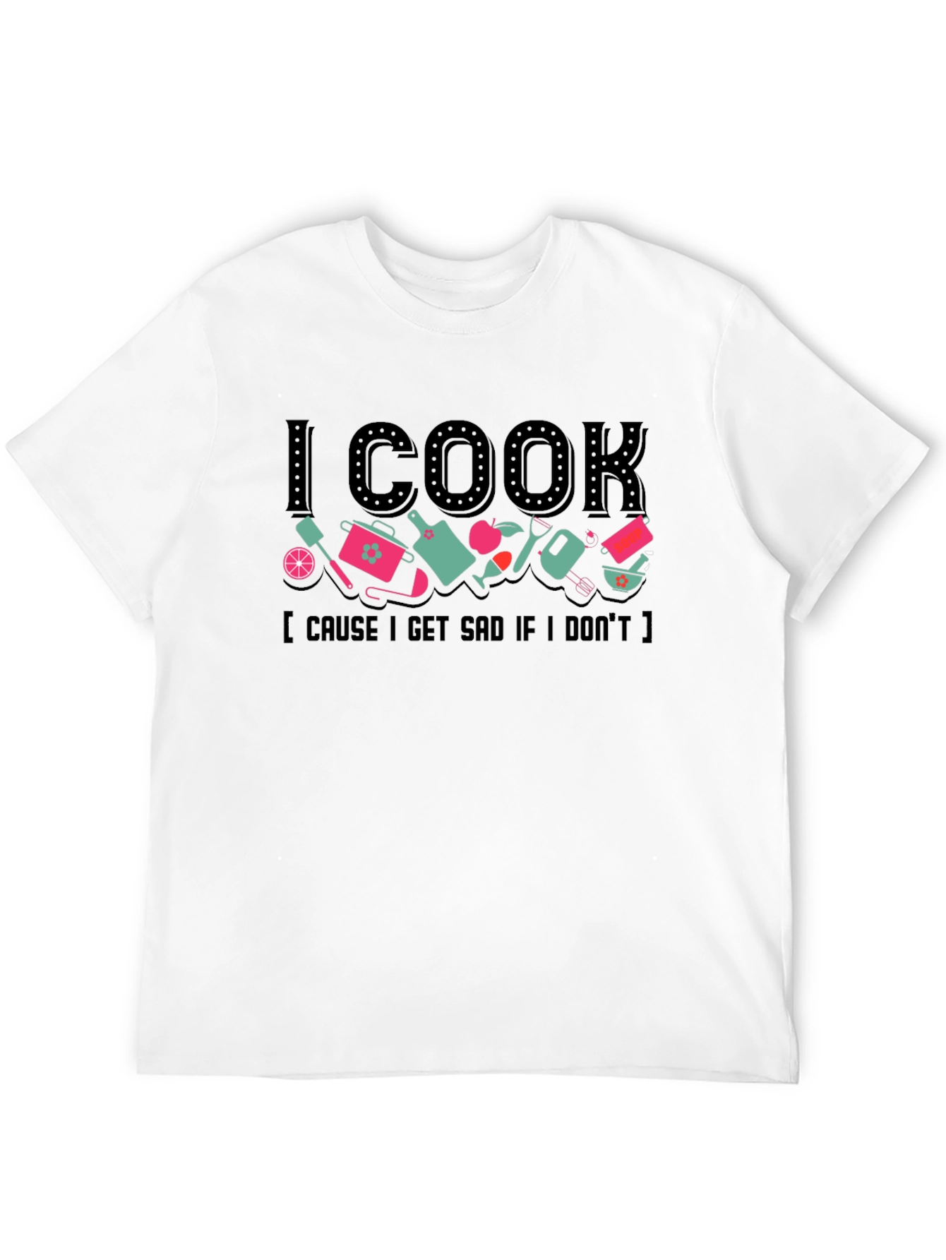 Black I Cook Graphic Tee - Chef Humor Shirt view 12