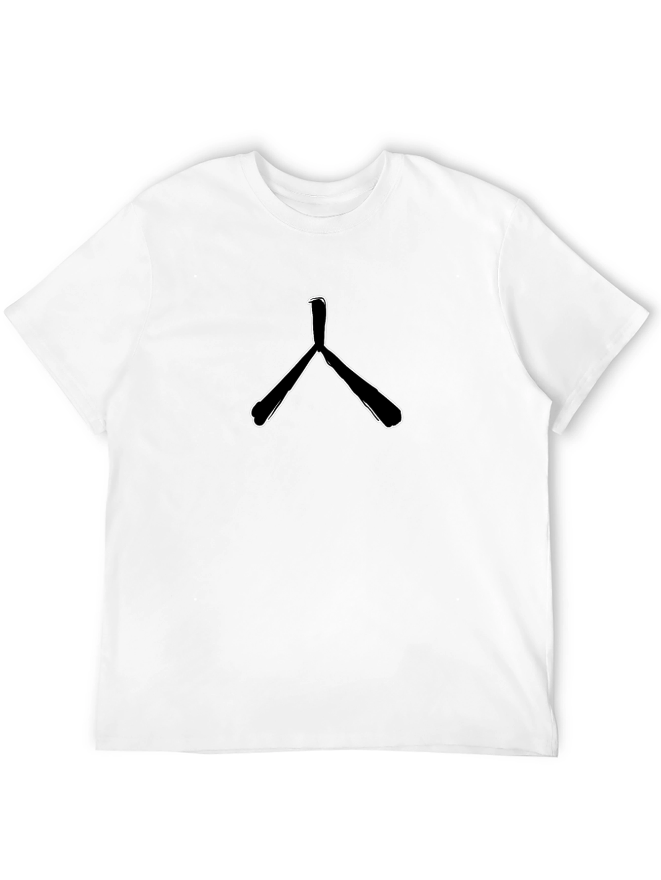 Black Minimalist Black Tee with Graphic view 12