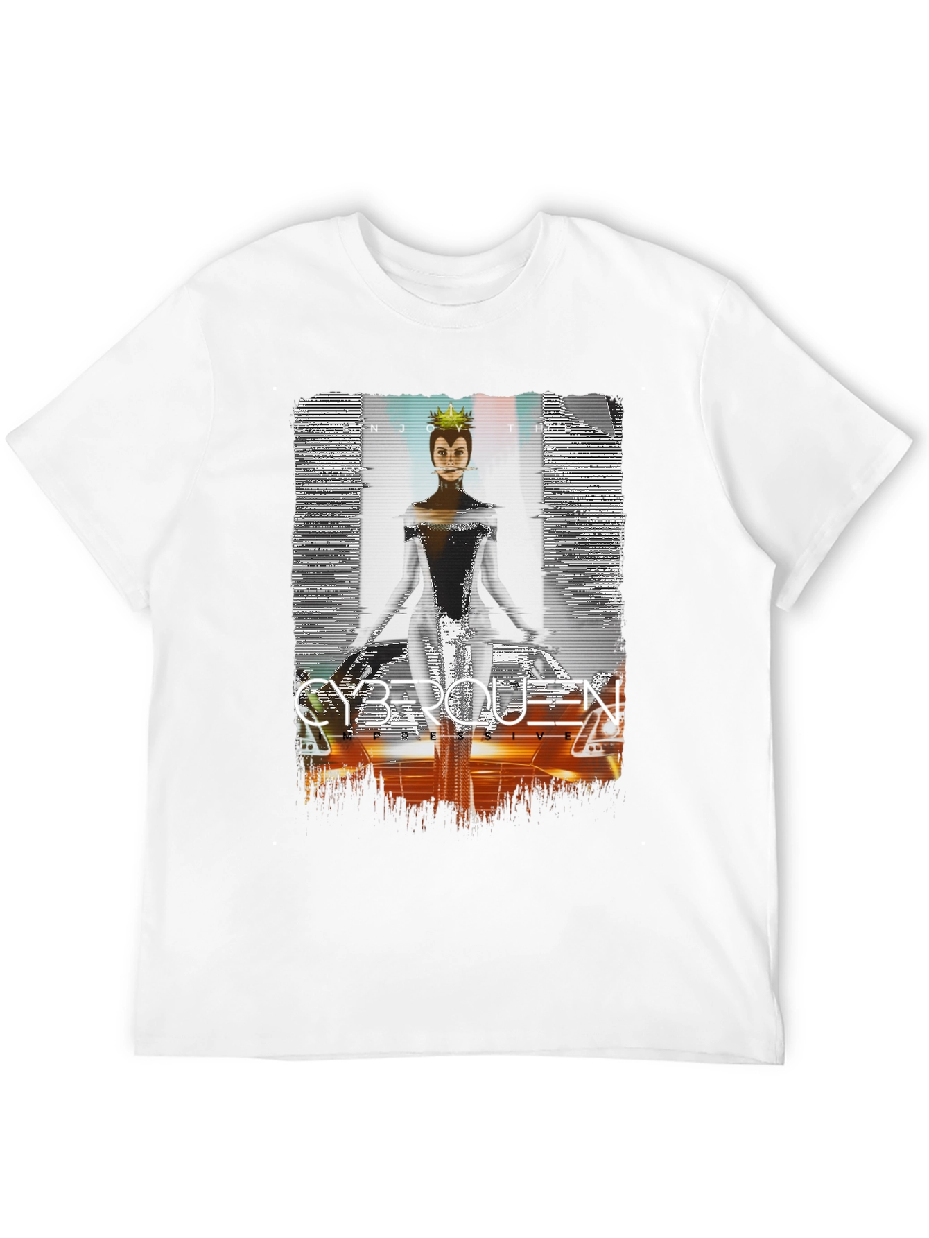 Black Cyberqueen Graphic T-Shirt - Modern Streetwear view 12