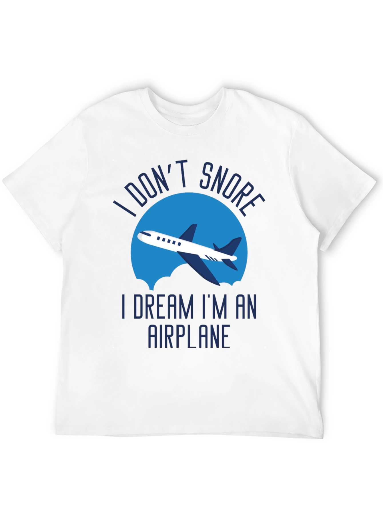 Black Funny Snoring Airplane T-Shirt view 12