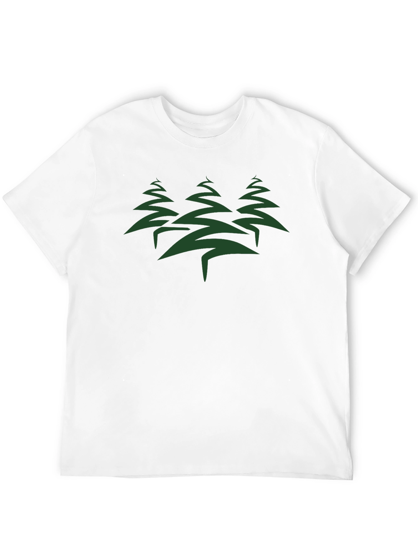 Black Nature Inspired Graphic Tee - Forest Design view 12