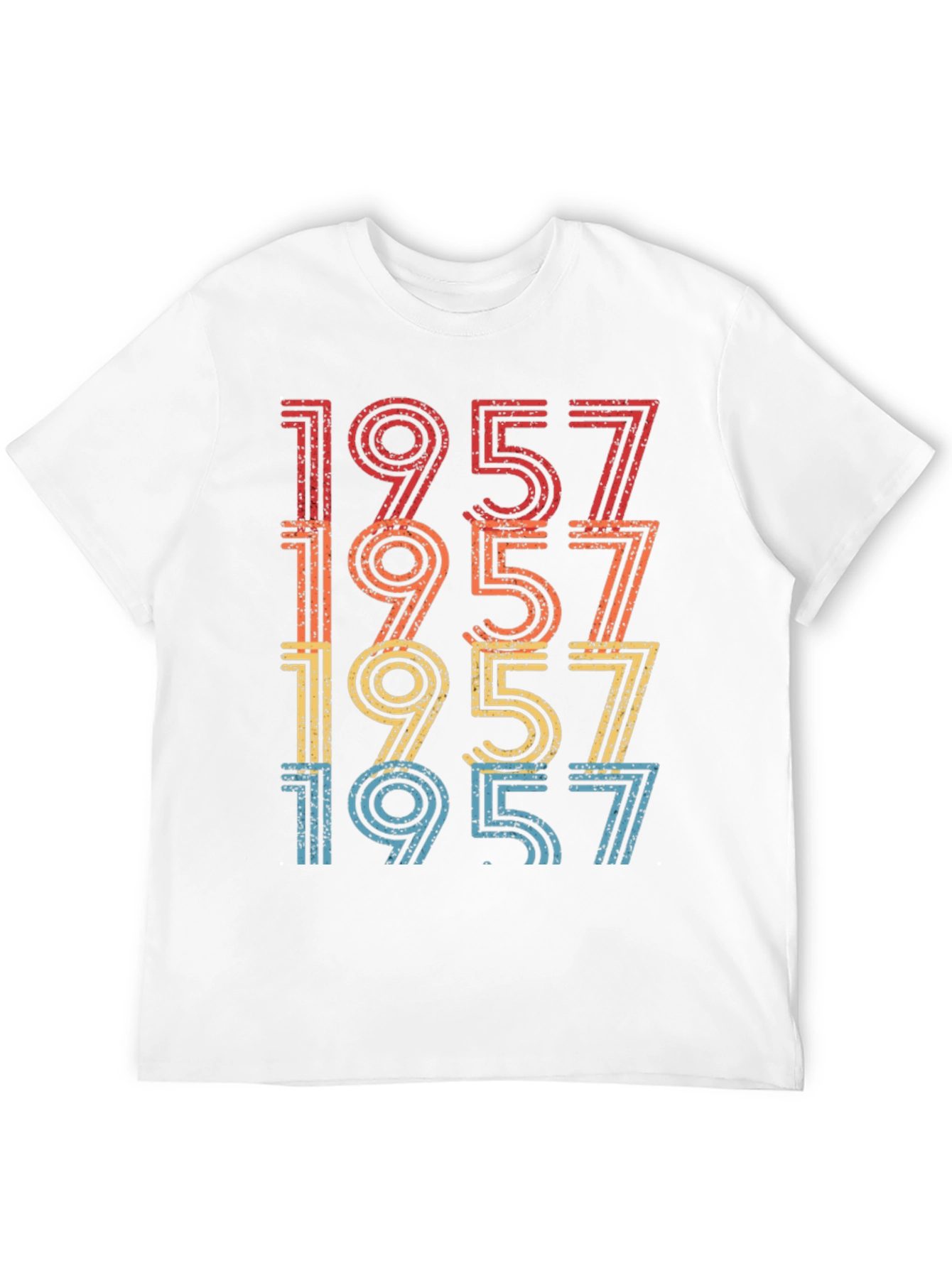 Black Retro 1957 Birthday Graphic T-Shirt view 12