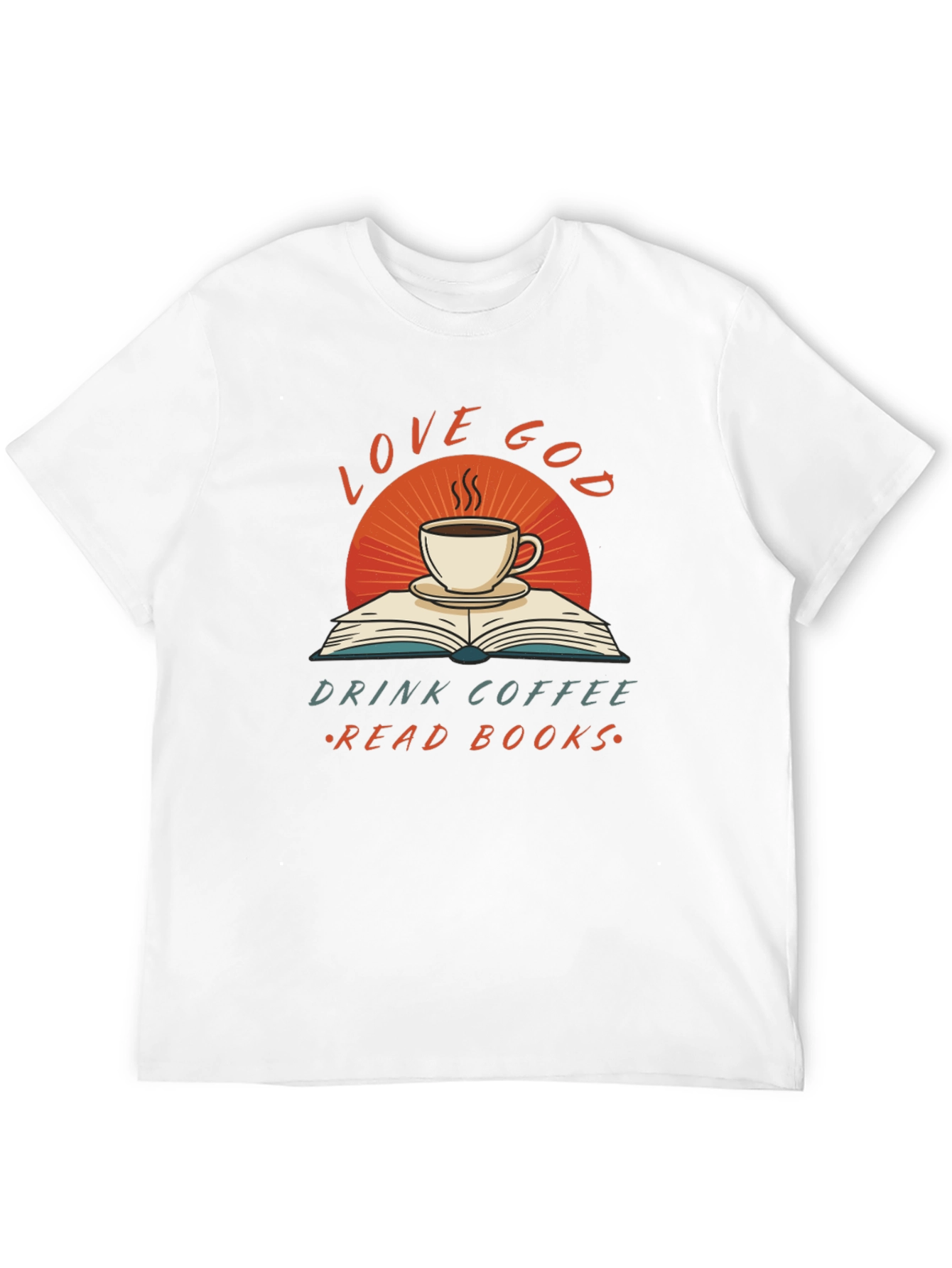 Black Love God Coffee Books Black T-Shirt view 12
