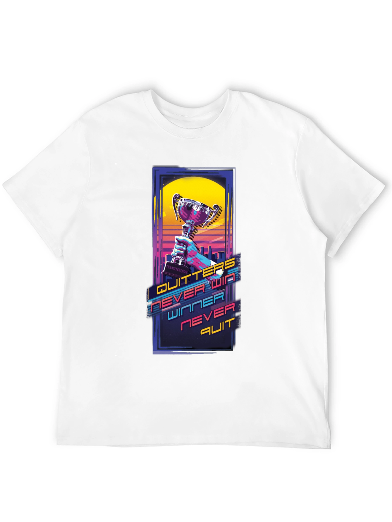 Black Winners Never Quit Graphic Tee view 12