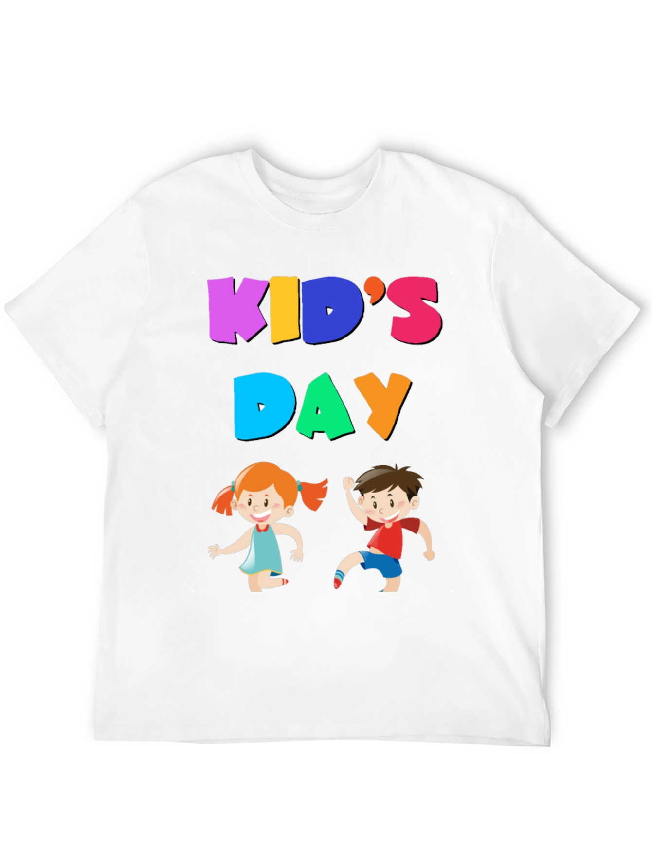 Black Colorful Kid's Day T-Shirt view 12