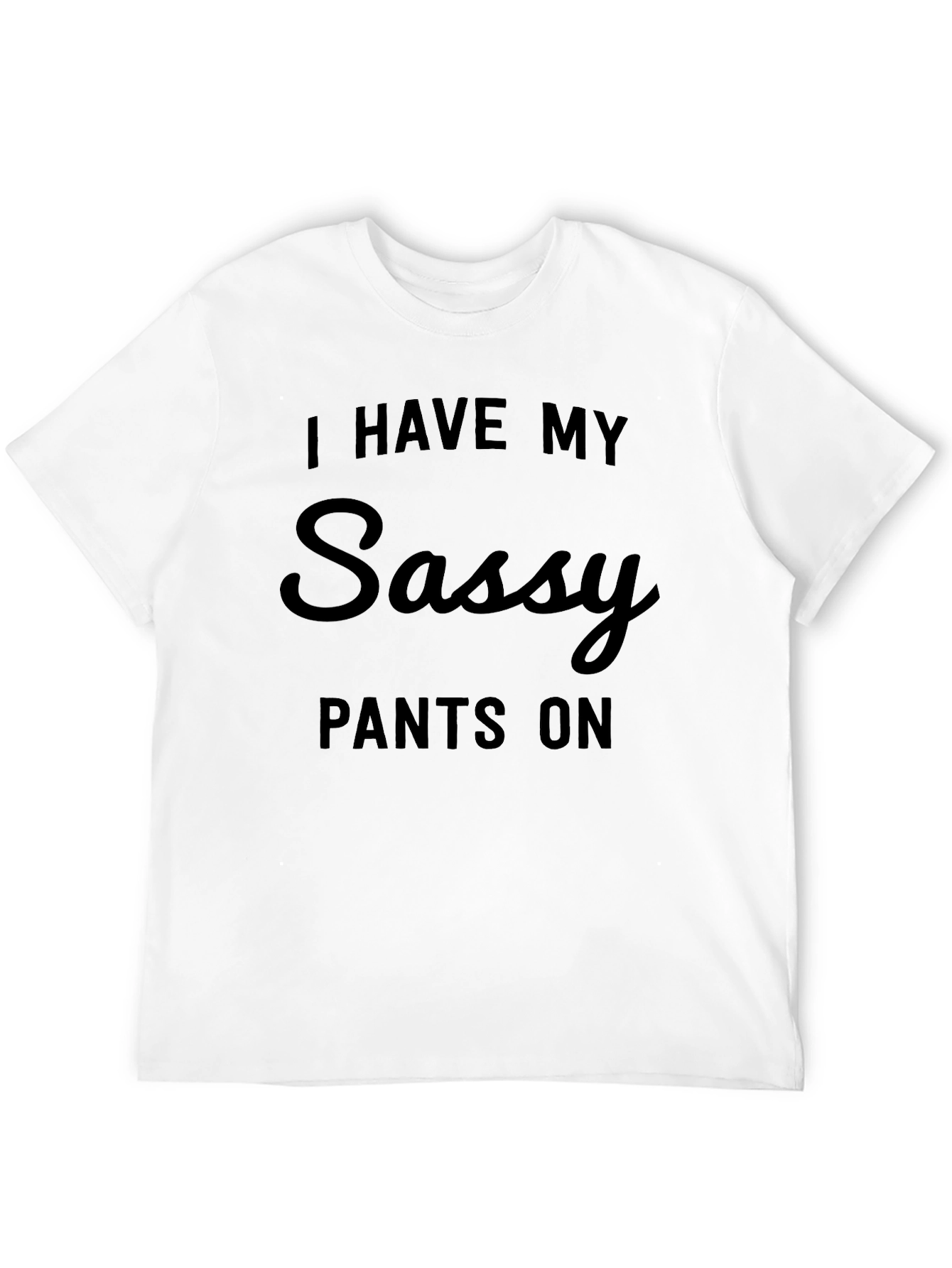 Black Sassy Pants On Graphic T-Shirt view 12