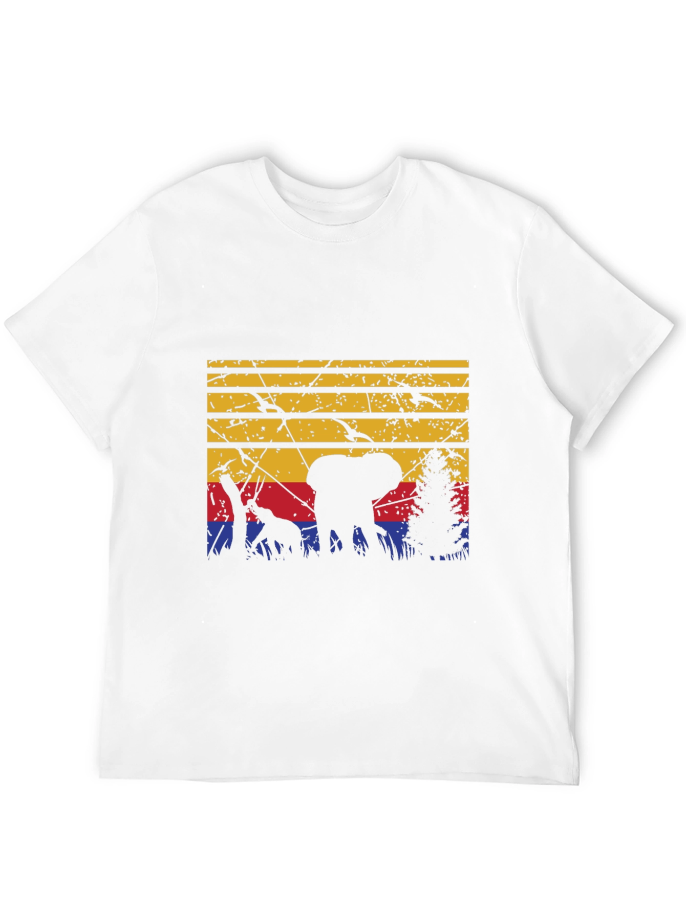 Black Retro African Wildlife T-Shirt view 12