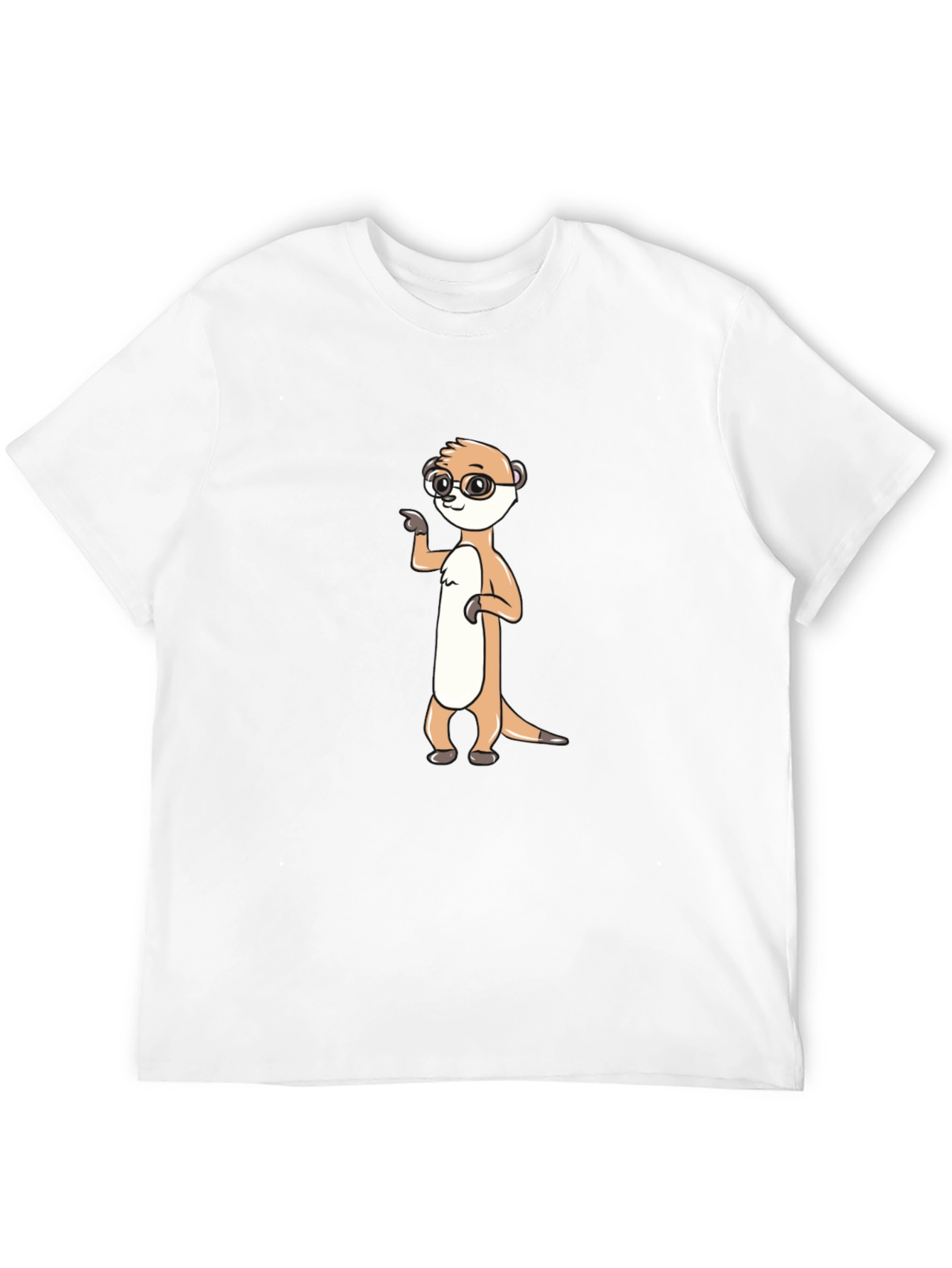 Black Meerkat Wearing Glasses T-Shirt view 12