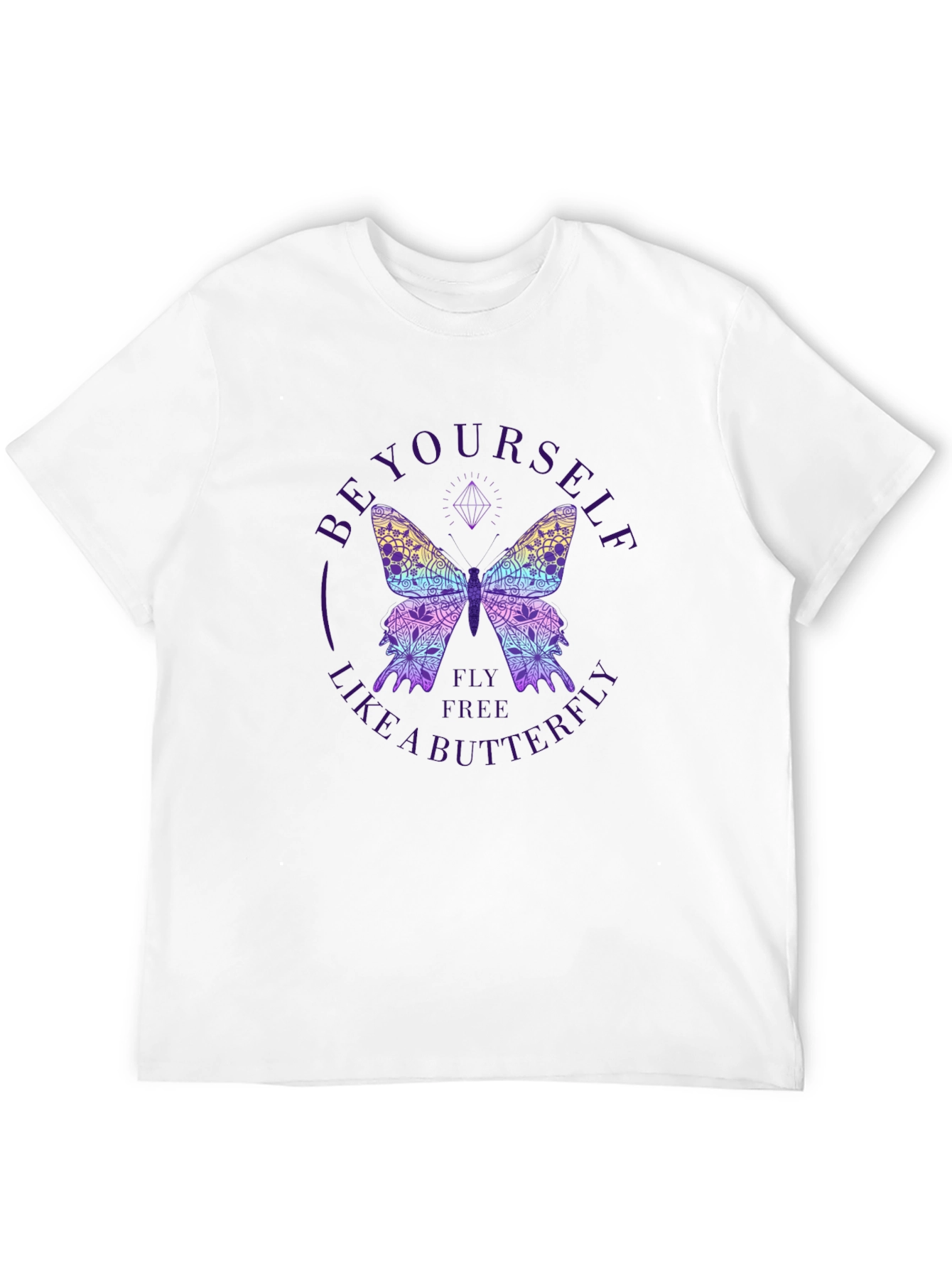 Black Be Yourself Butterfly Graphic Tee view 12