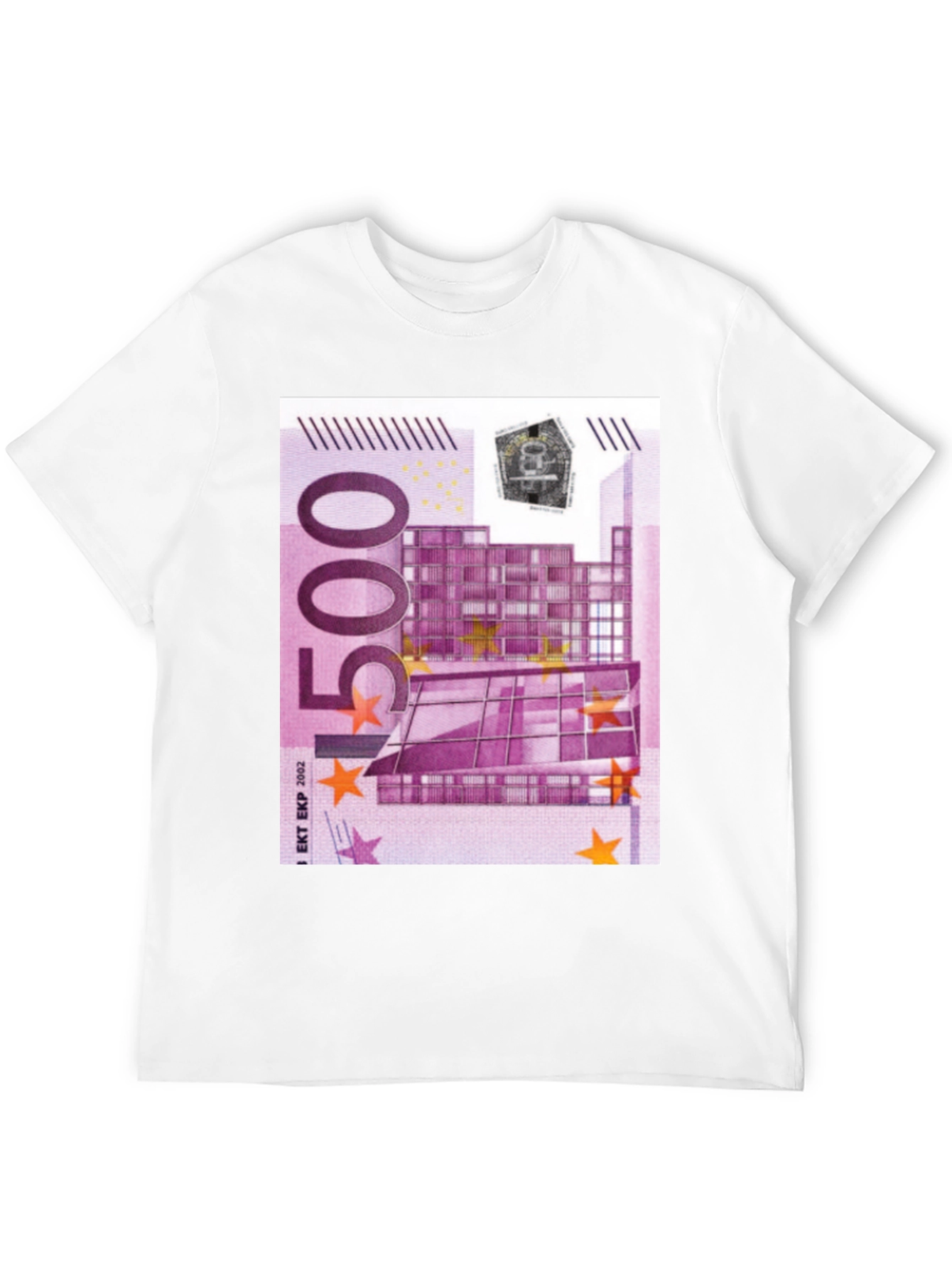 Black 500 Euro Note Graphic Print Black T-Shirt view 12