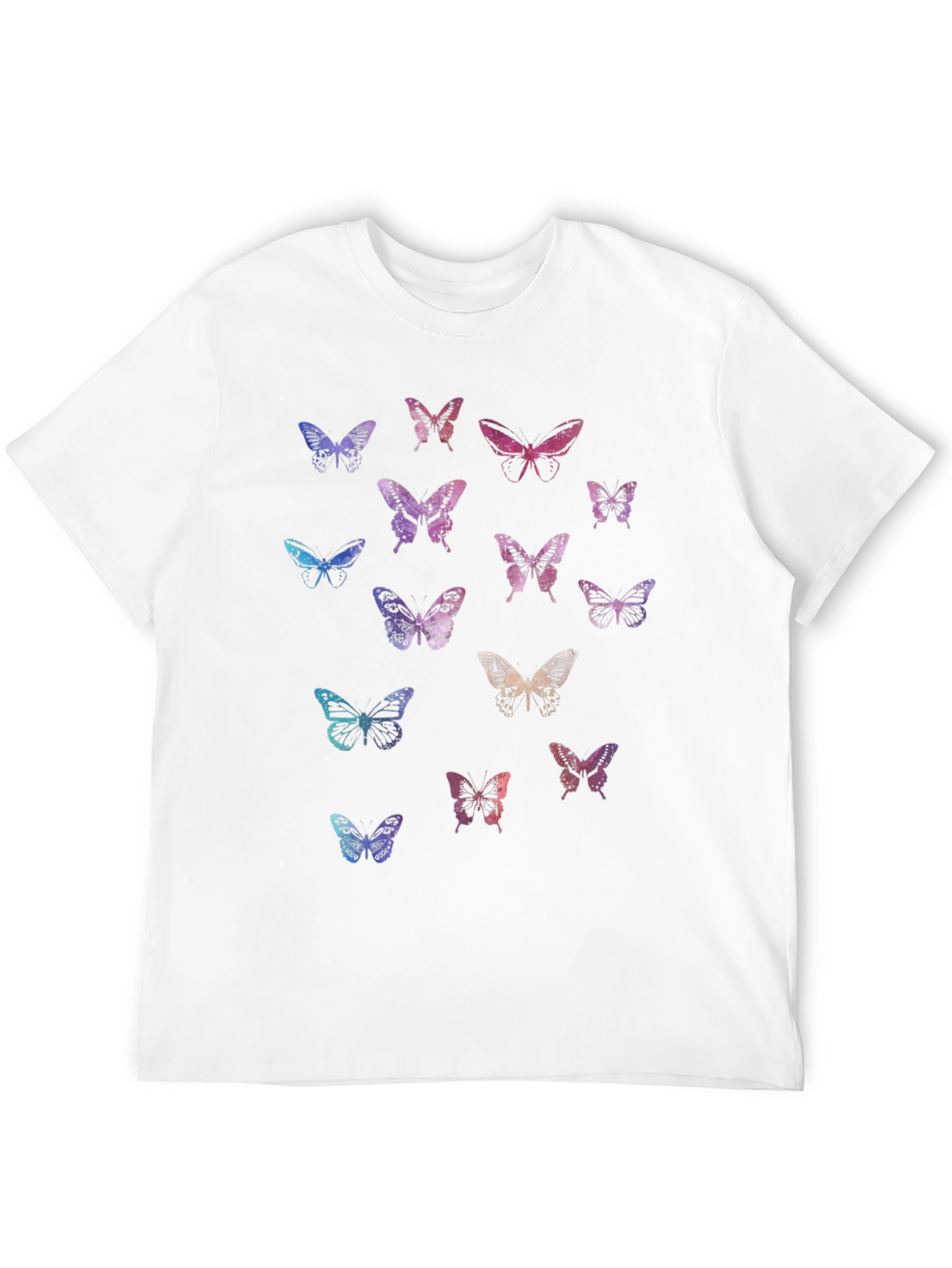 Black Butterfly Print Black Tee - Unisex view 12