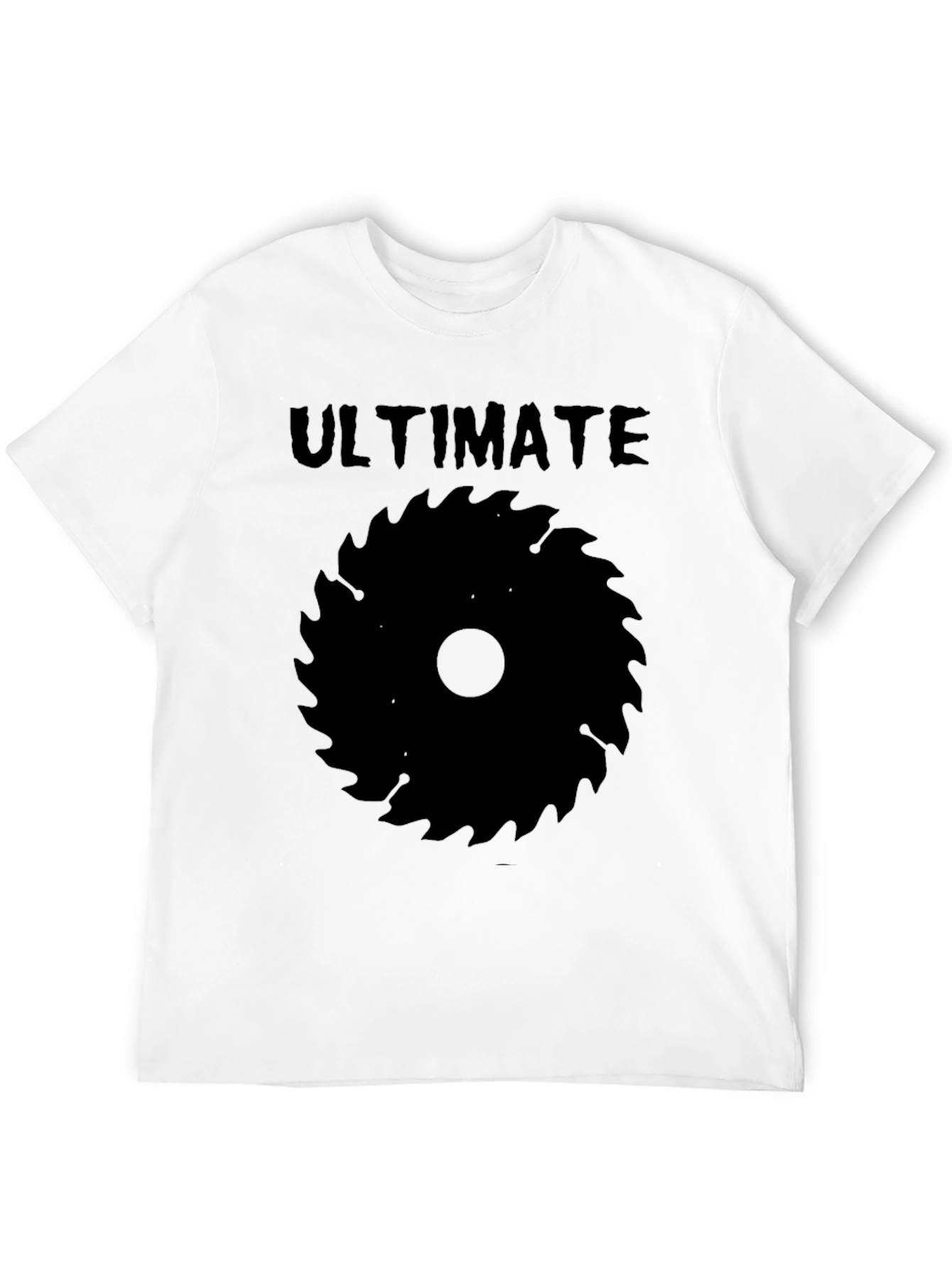 Black Ultimate Saw Blade Graphic Tee - Black Cotton Shirt view 12