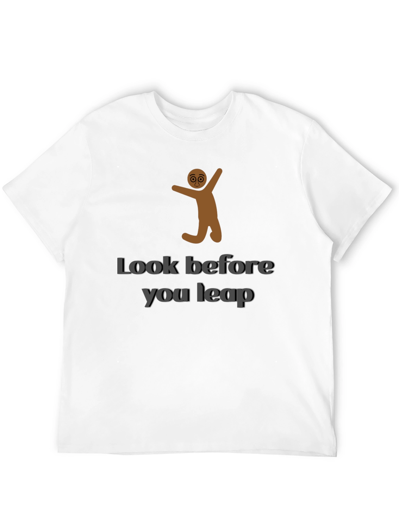 Black Look Before You Leap Graphic T-Shirt view 12