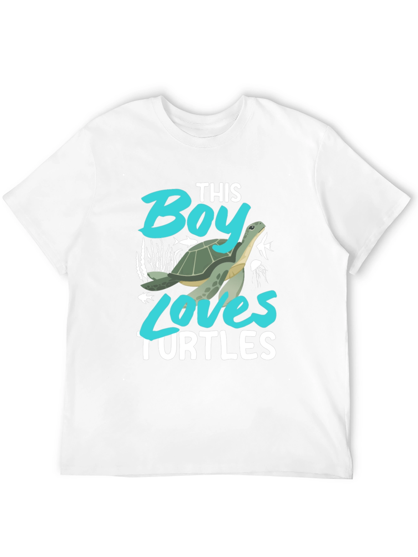 Black Boy Loves Turtles Graphic Tee - Black Cotton Blend view 12